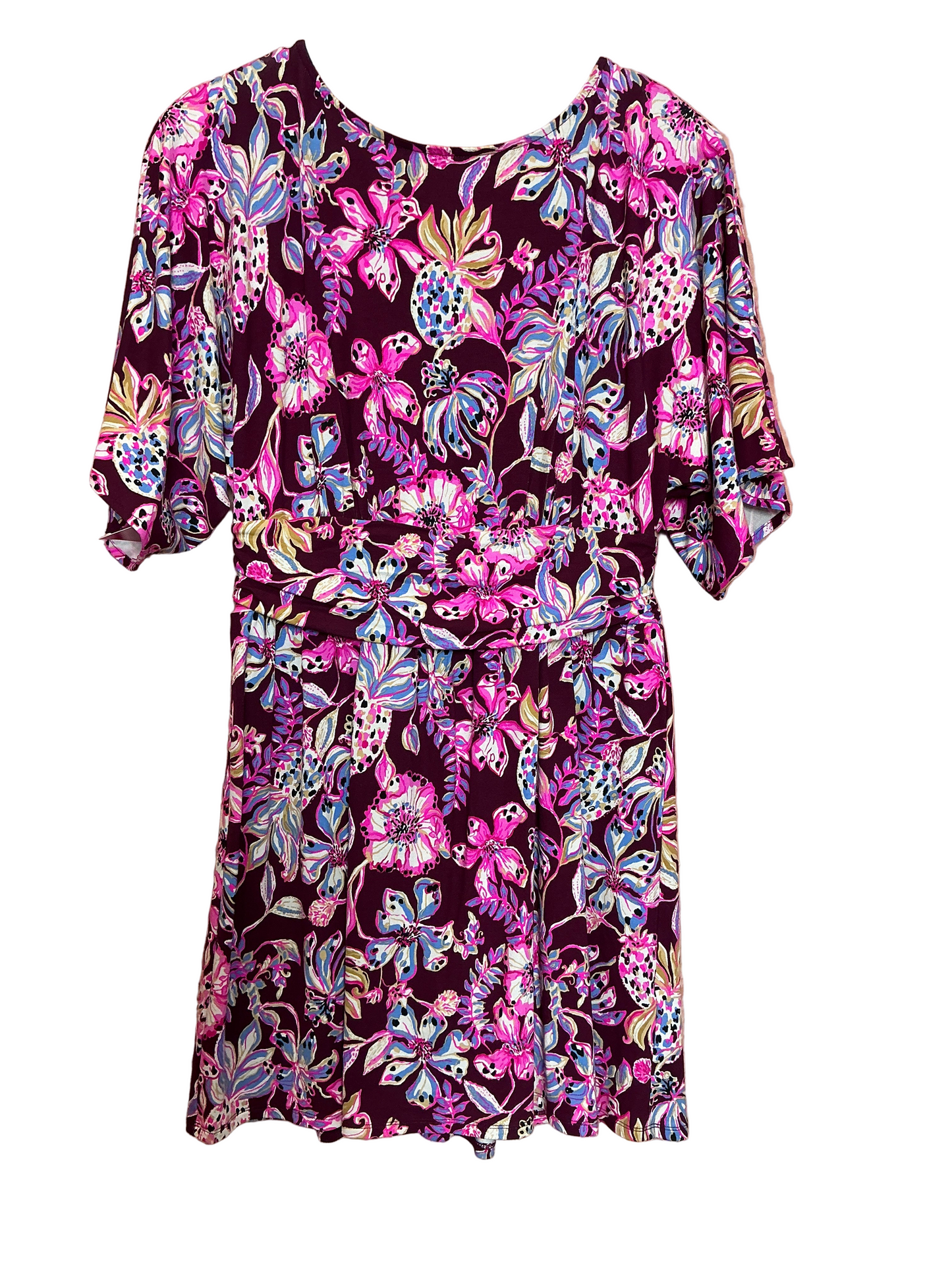 Lilly Pulitzer Parigi Romper Cherry Tropical With A Twist - Size Large