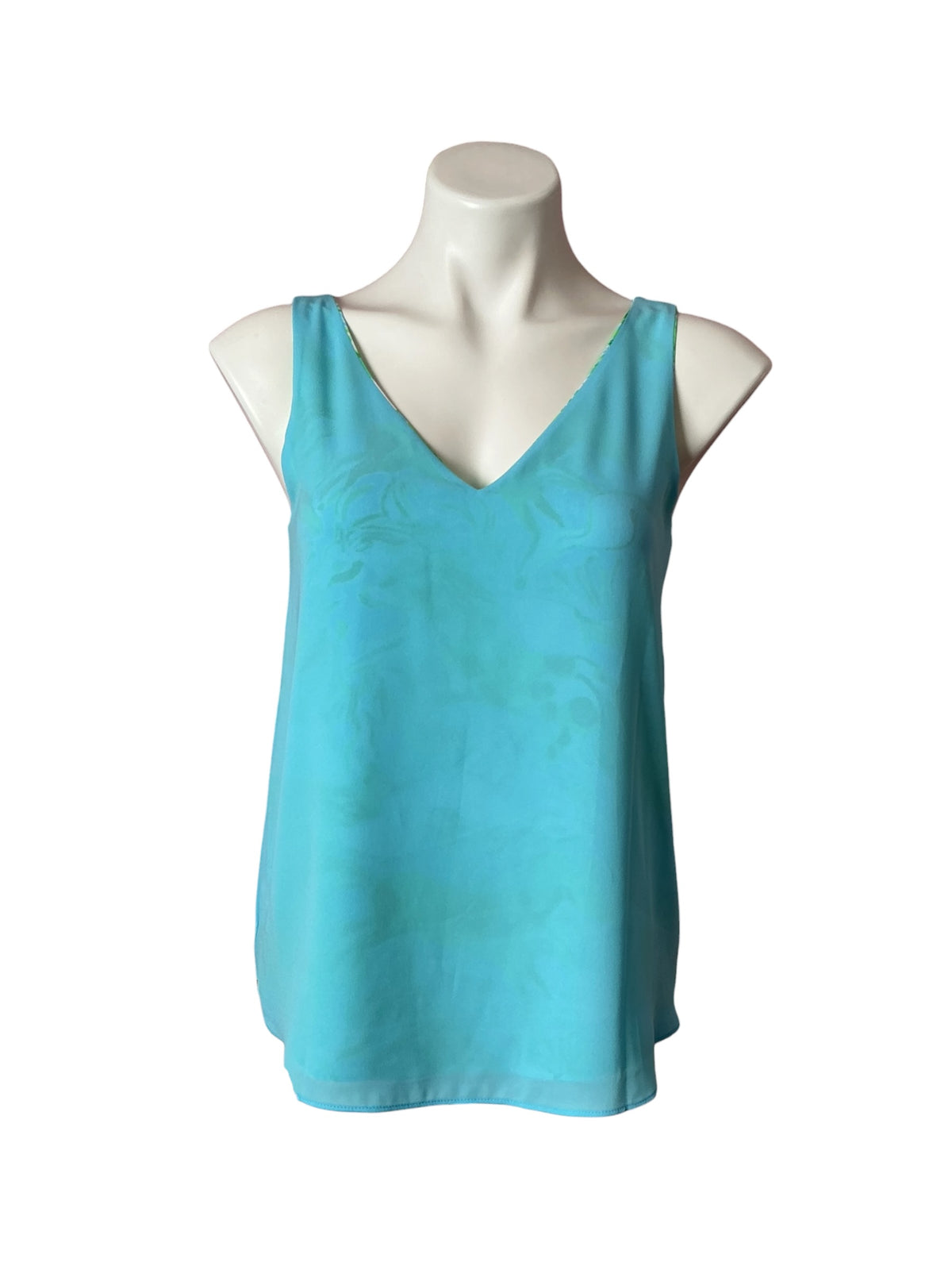 Lilly Pulitzer Florin Reversible Top Capri Blue Galloping Gals - Size XS