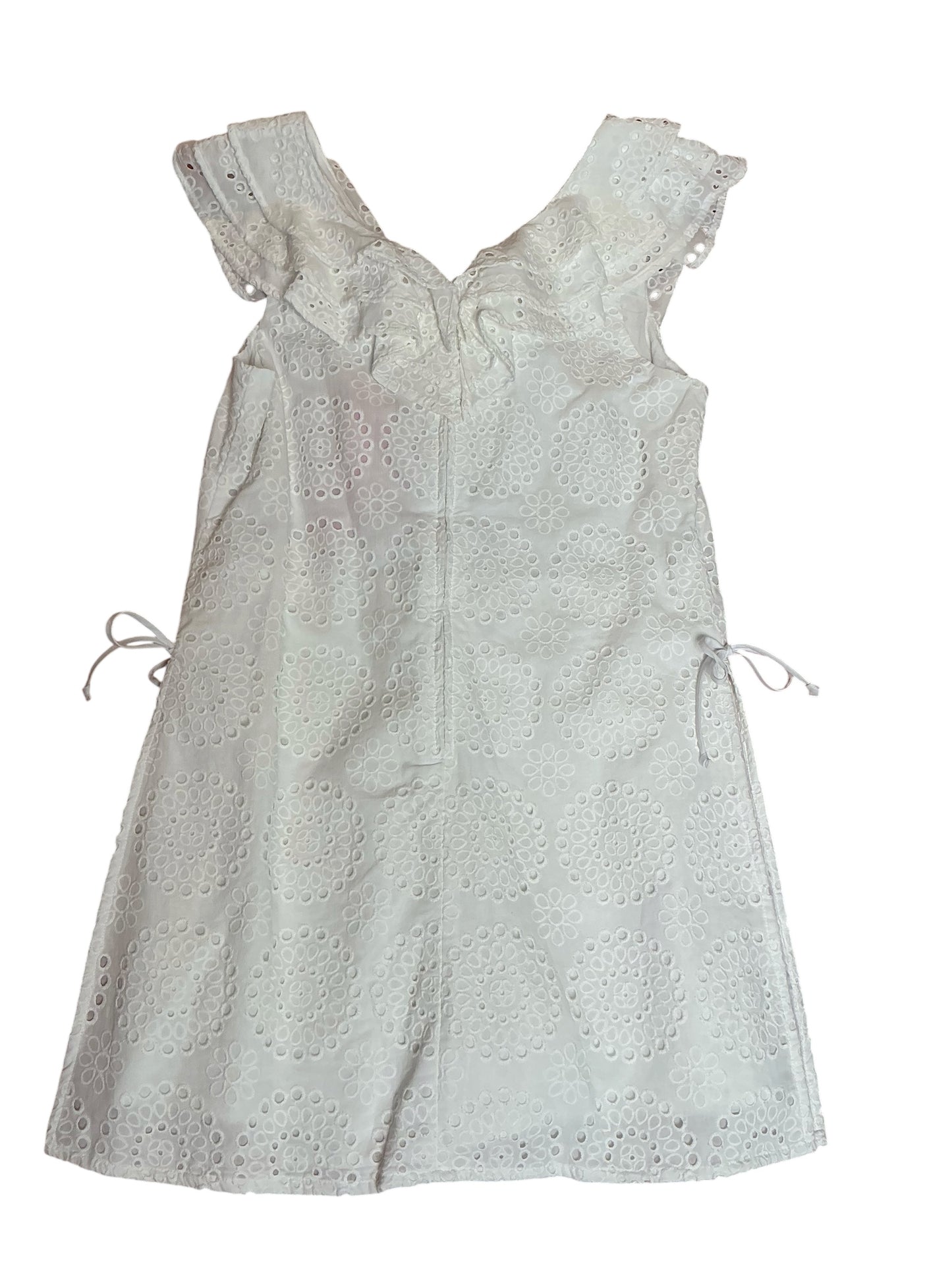 Lilly Pulitzer NWT Emiline Romper Resort White Circle Bloom Eyelet - Size 8