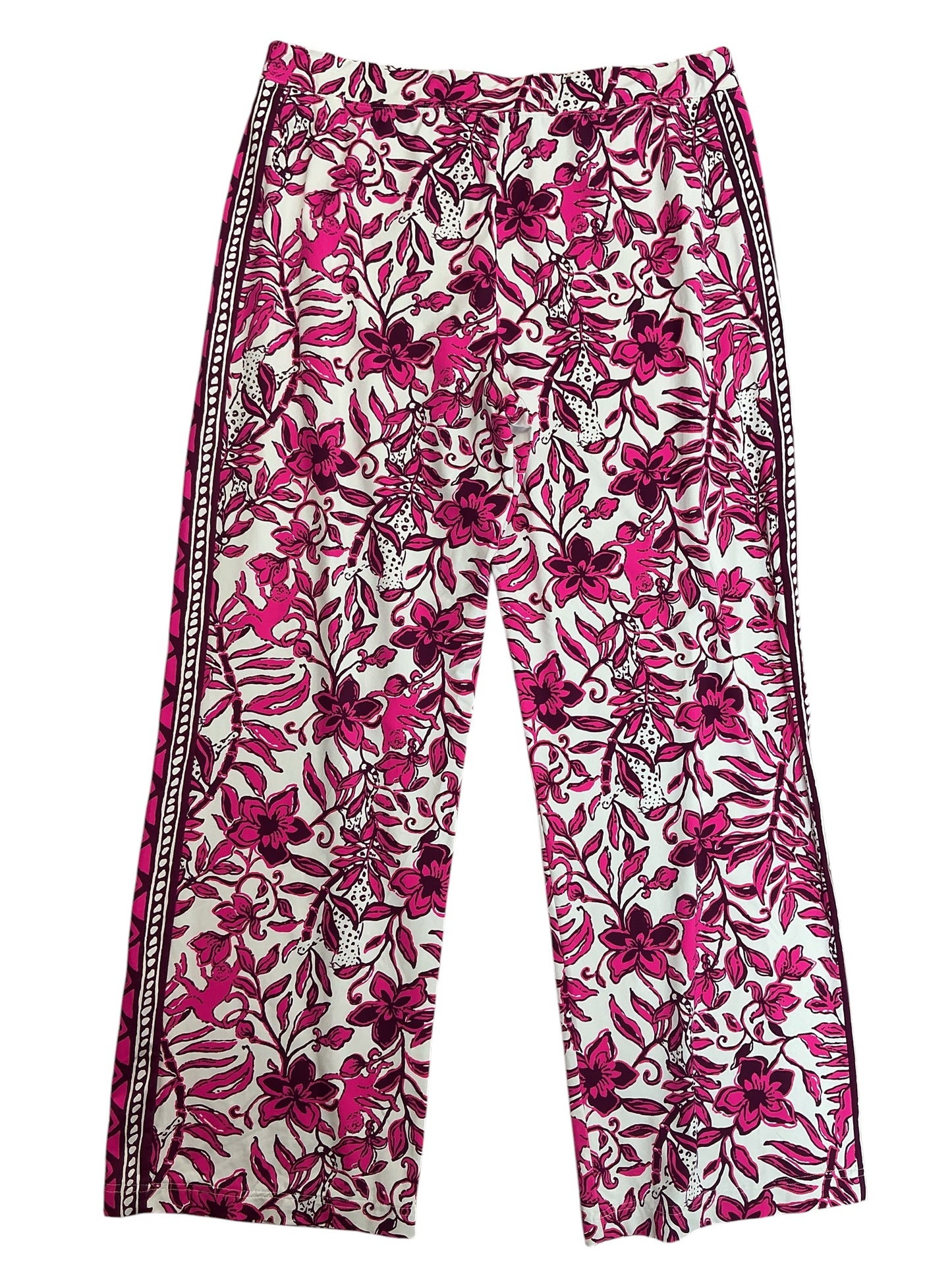 Lilly Pulitzer UPF 50+ ChillyLilly Grenada Knit Pants Elderflower Blossom Lil Escape Plan - Size L