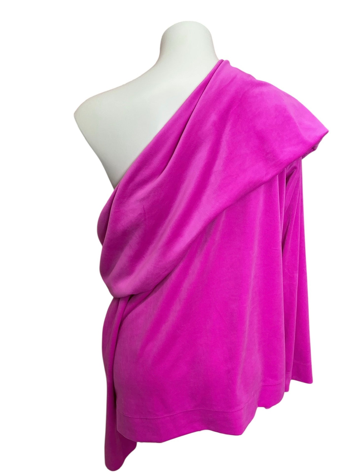 Lilly Pulitzer Sheera Velour One-Shoulder Top Purple Berry - Size XXL