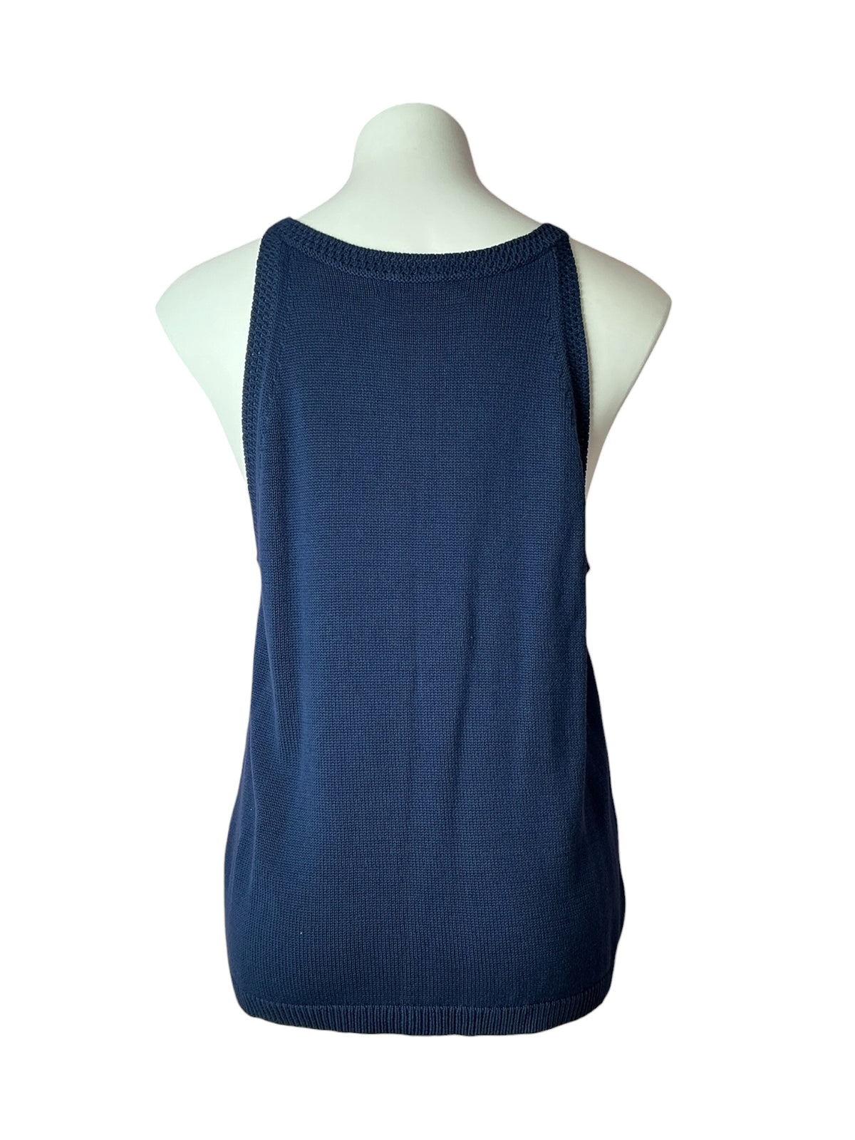 Lilly Pulitzer Emra Sweater Tank Low Tide Navy Apres Sail Jacquard - Size XL