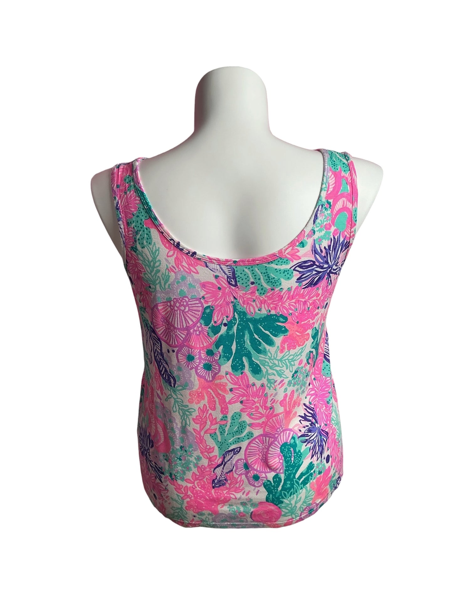 Lilly Pulitzer Knit Tank, Multi- Seaside Carnivale Size XL