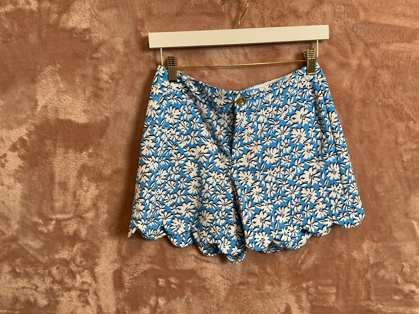 Lilly Pulitzer Short NWT - Buttercup Midi Rise Short - Lunar Blue - Palm Beach Petals - Size 2