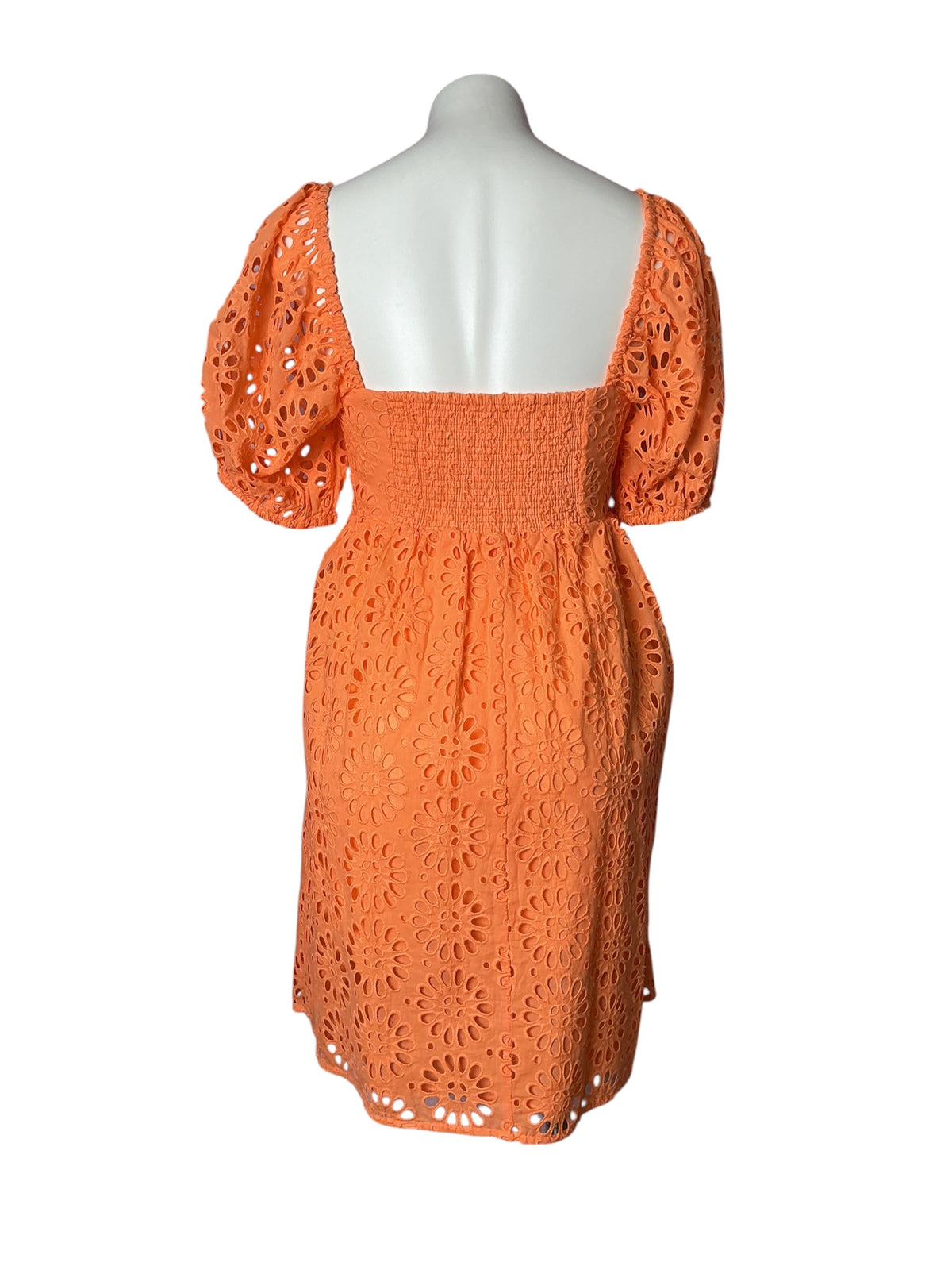 Lilly Pulitzer Kay Babydoll Dress - Cantaloupe Oversized Pinwheel Eyelet - Size 2