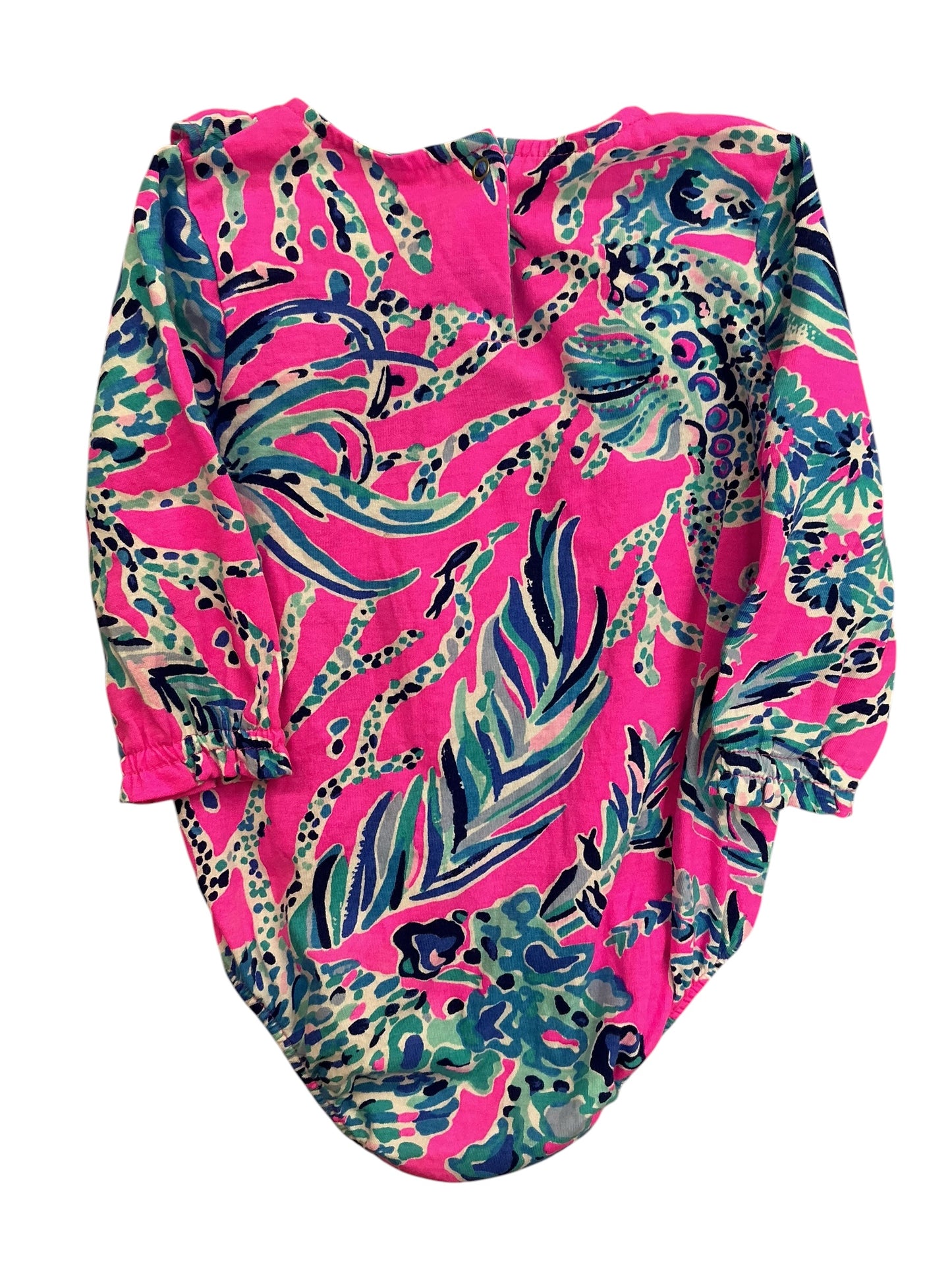 Lilly Pulitzer Kids Girls Infant Velma Romper New Kids On The Dock - Size 6-12 MO