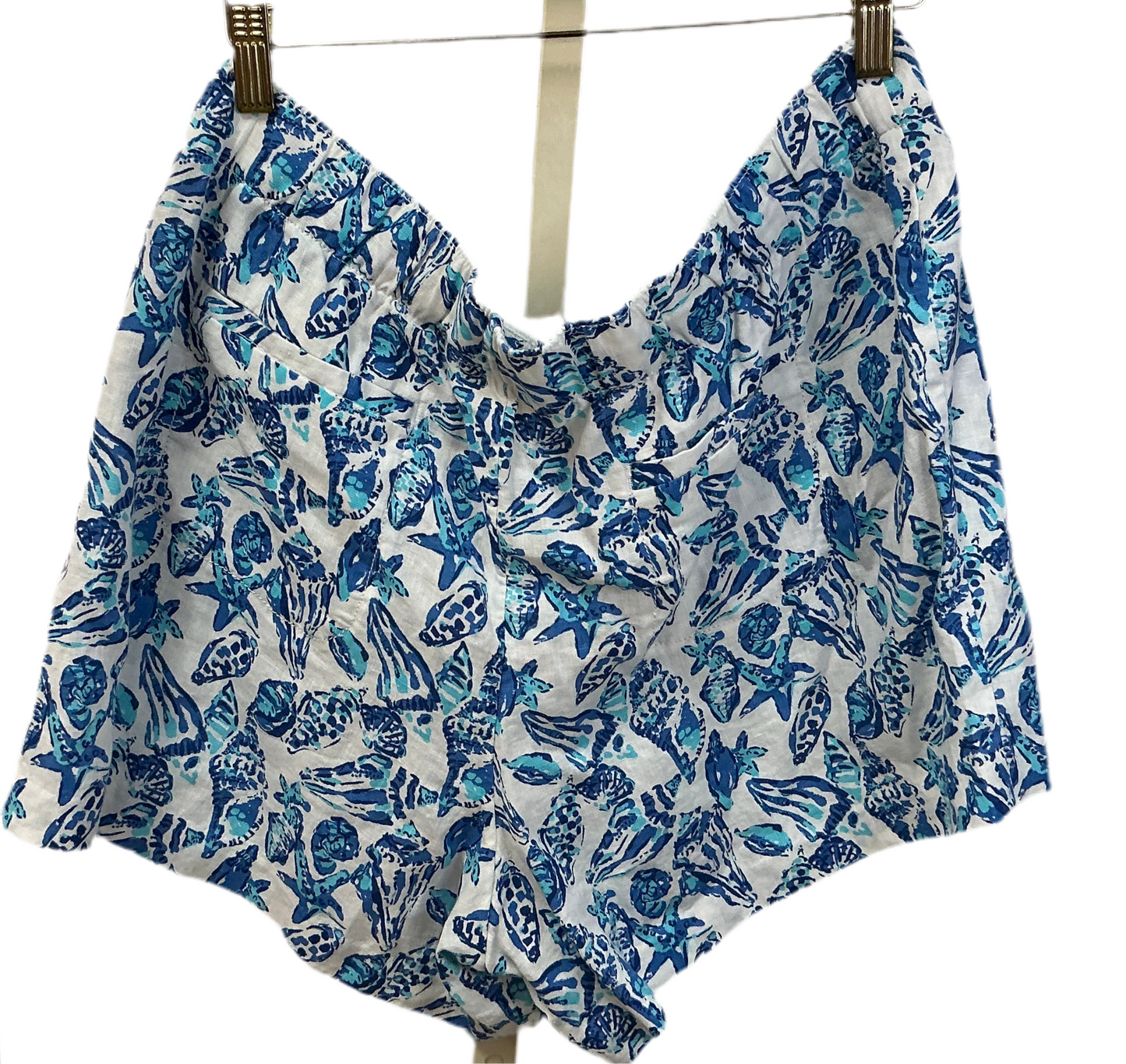 Lilly Pulitzer NWT Lilo Linen Short Resort White Shell Collector - Size XL