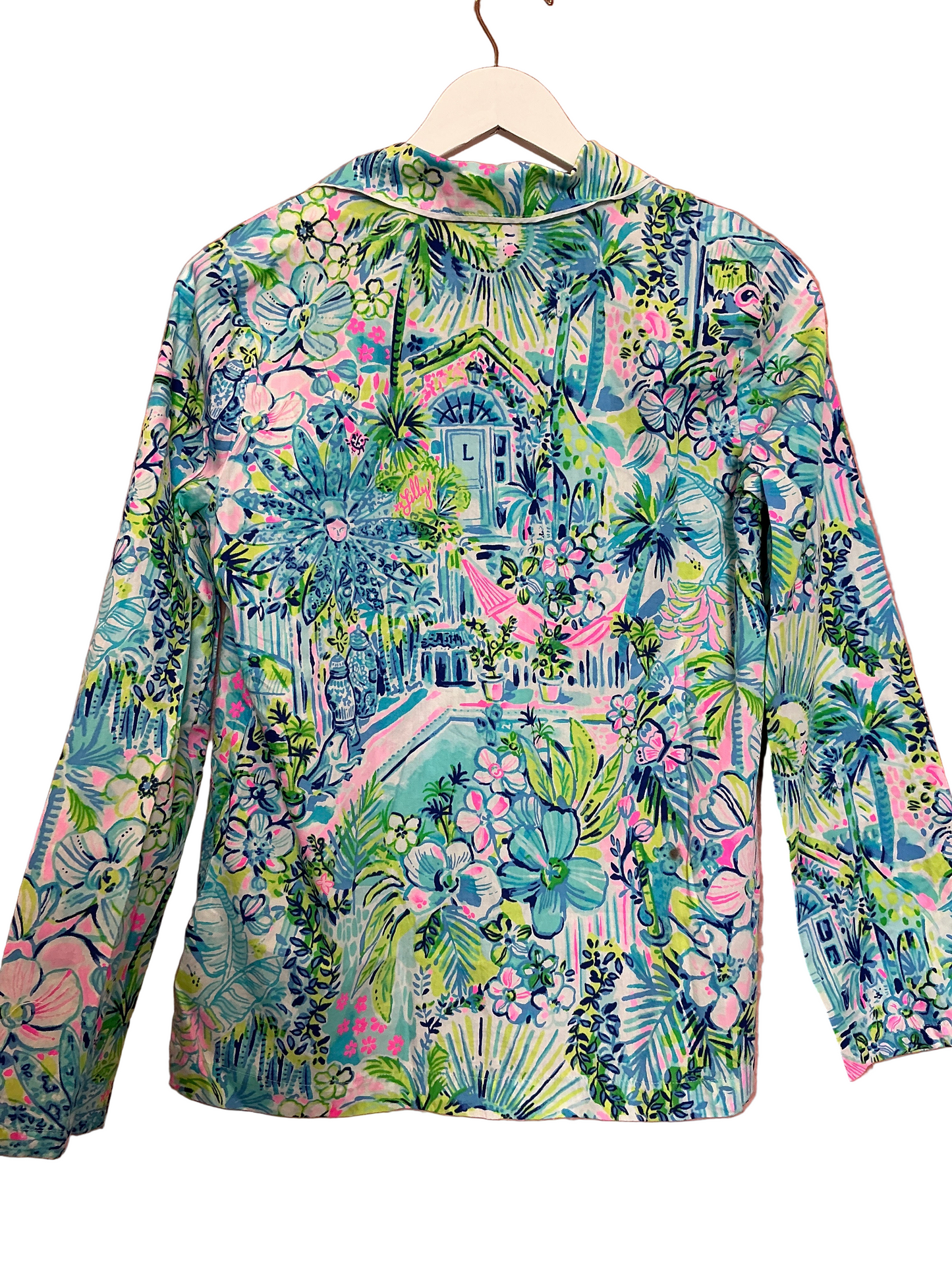 Lilly Pulitzer Pajama Woven Top The Lilly's House Size S