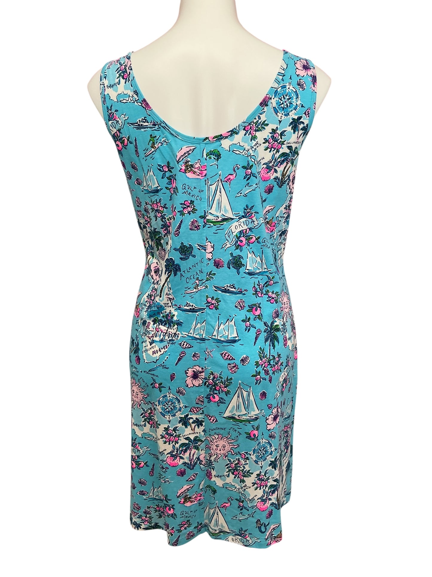 Lilly Pulitzer NWT Newberri Tank Dress Amalfi Blue Lillys Roadtrip - Size XL