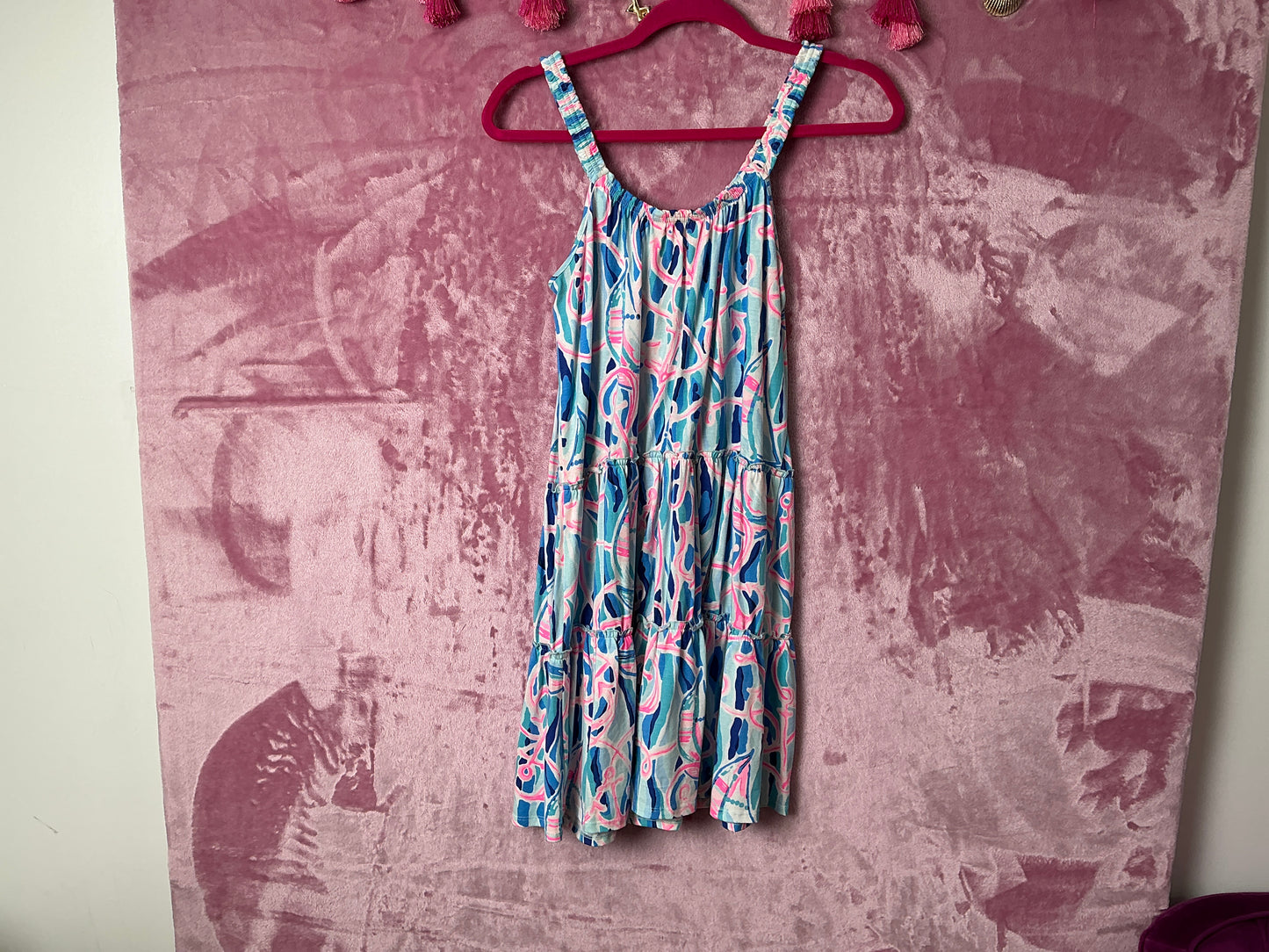 Lilly Pulitzer Loro Swing Dress - Skim Blue Reel Nauti - Size XXS