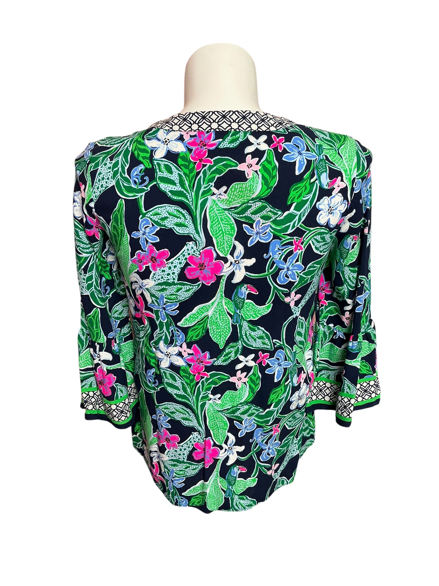 Lilly Pulitzer Ellalynn Tunic Multi Untamed Engineered Tunic - Size XS