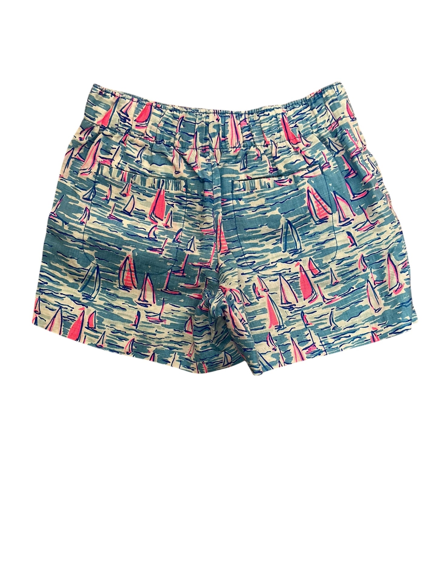 Lilly Pulitzer Lilo Linen Shorts Zanzibar Blue Boatylicious - Size XS