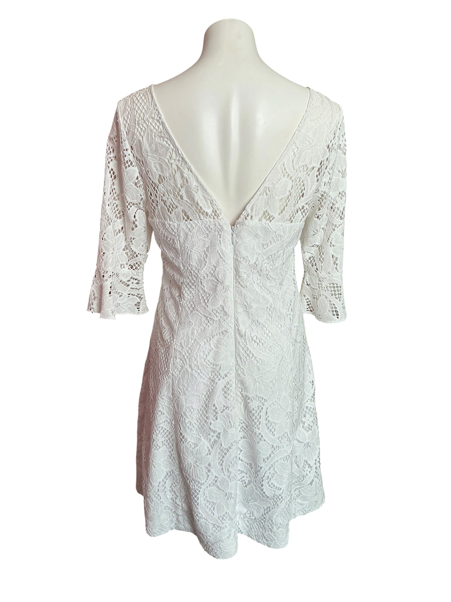 Lilly Pulitzer Allyson Lace Dress Resort White Floral Vines Lace - Size 10