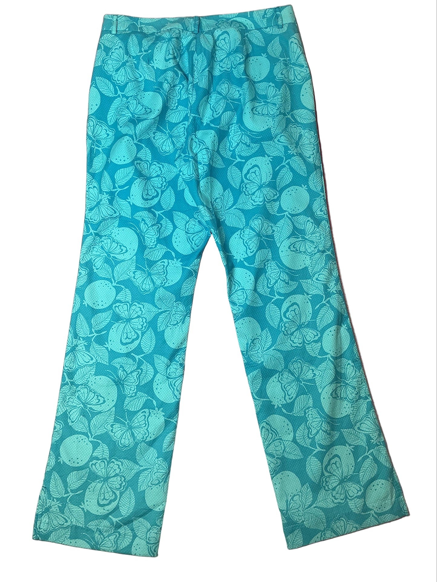 Lilly Pulitzer NWT - Ellen Pant - Lagoon Blue Monarch - Size 12