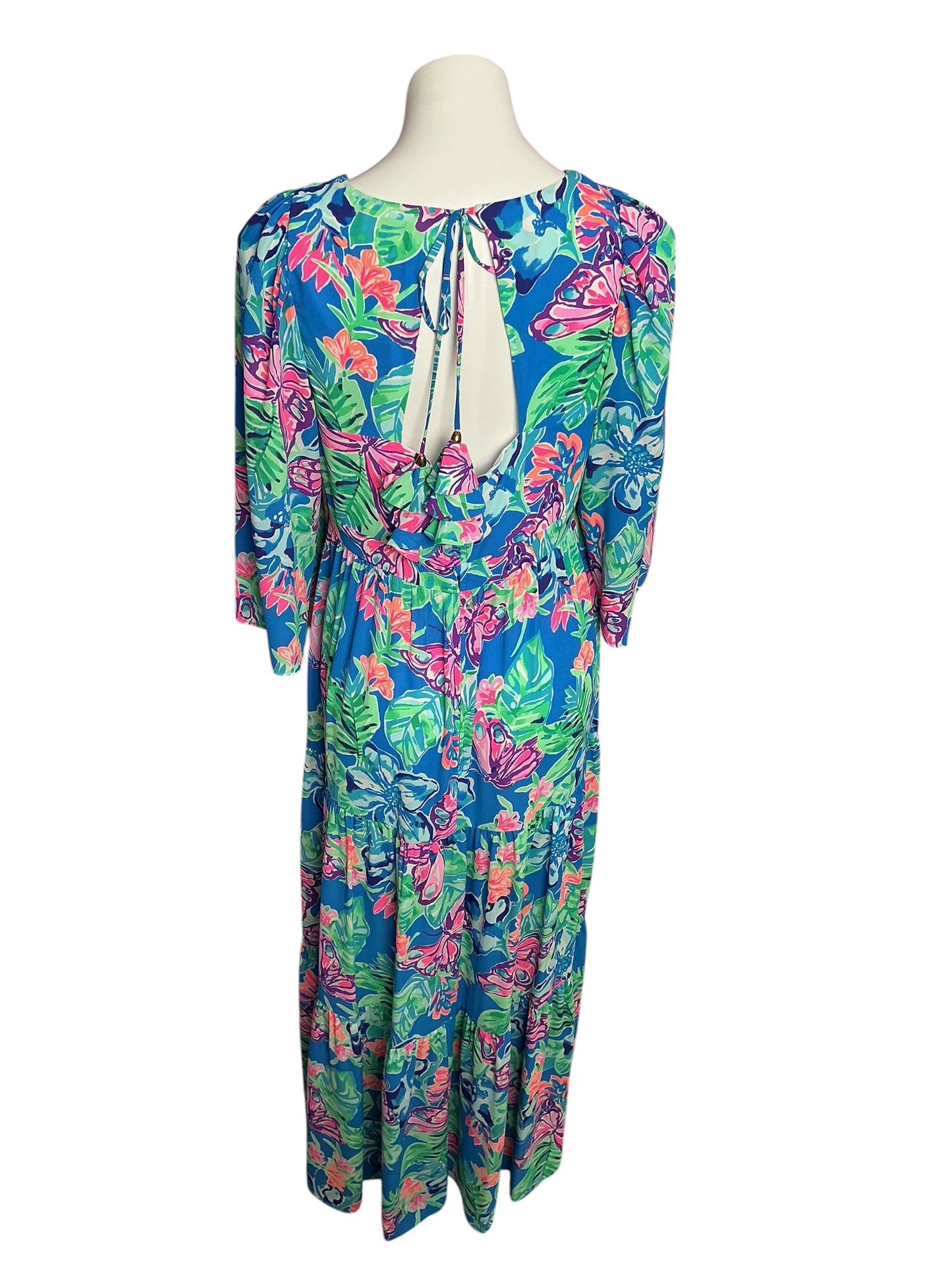 Lilly Pulitzer Rease Maxi Dress Pundy Blue Isle Be Back - Size 10