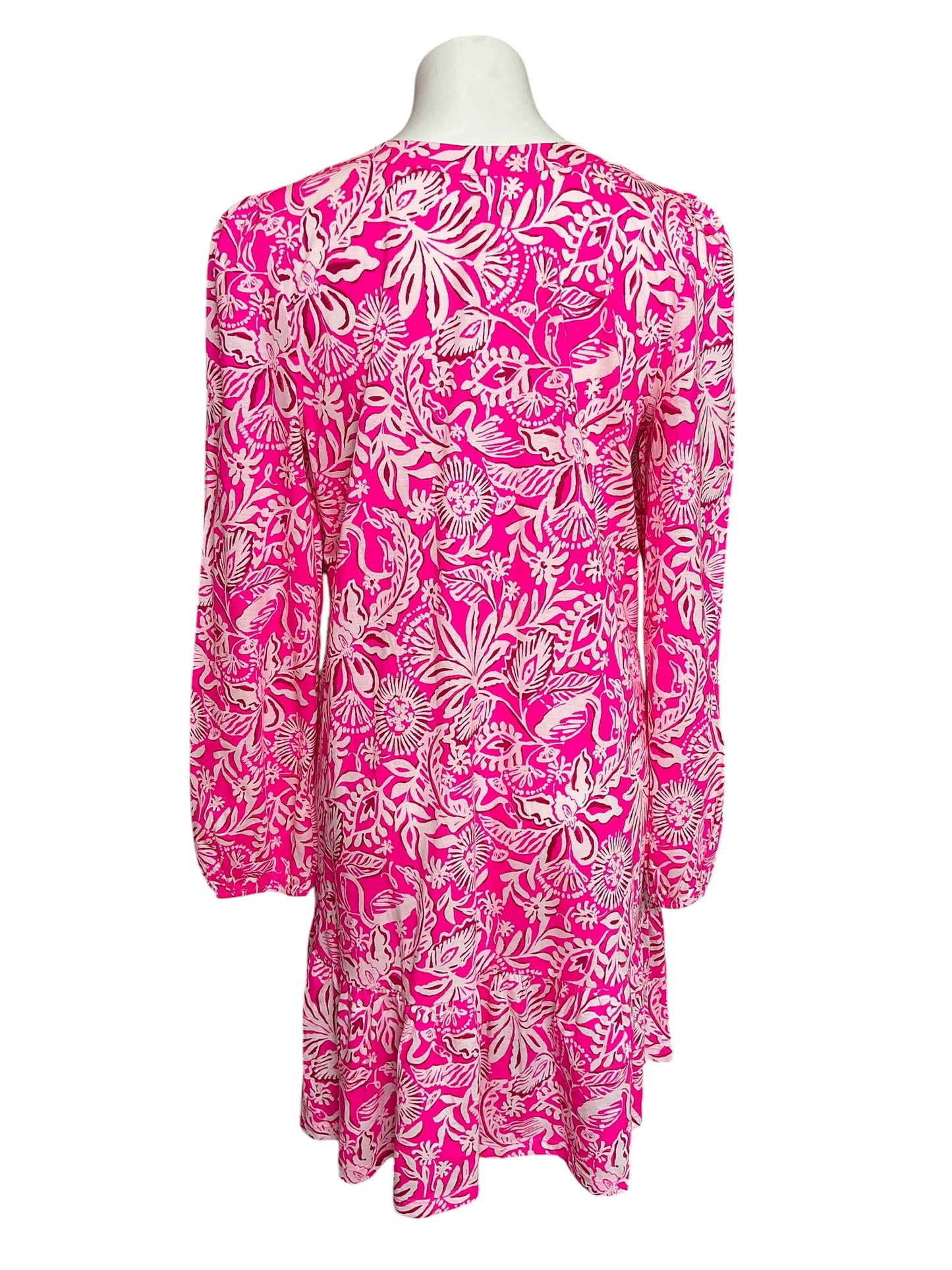 Lilly Pulitzer NWT Alyssa Long Sleeve Dress Passion Fruit Pink Absolutely Flamazing - Size L