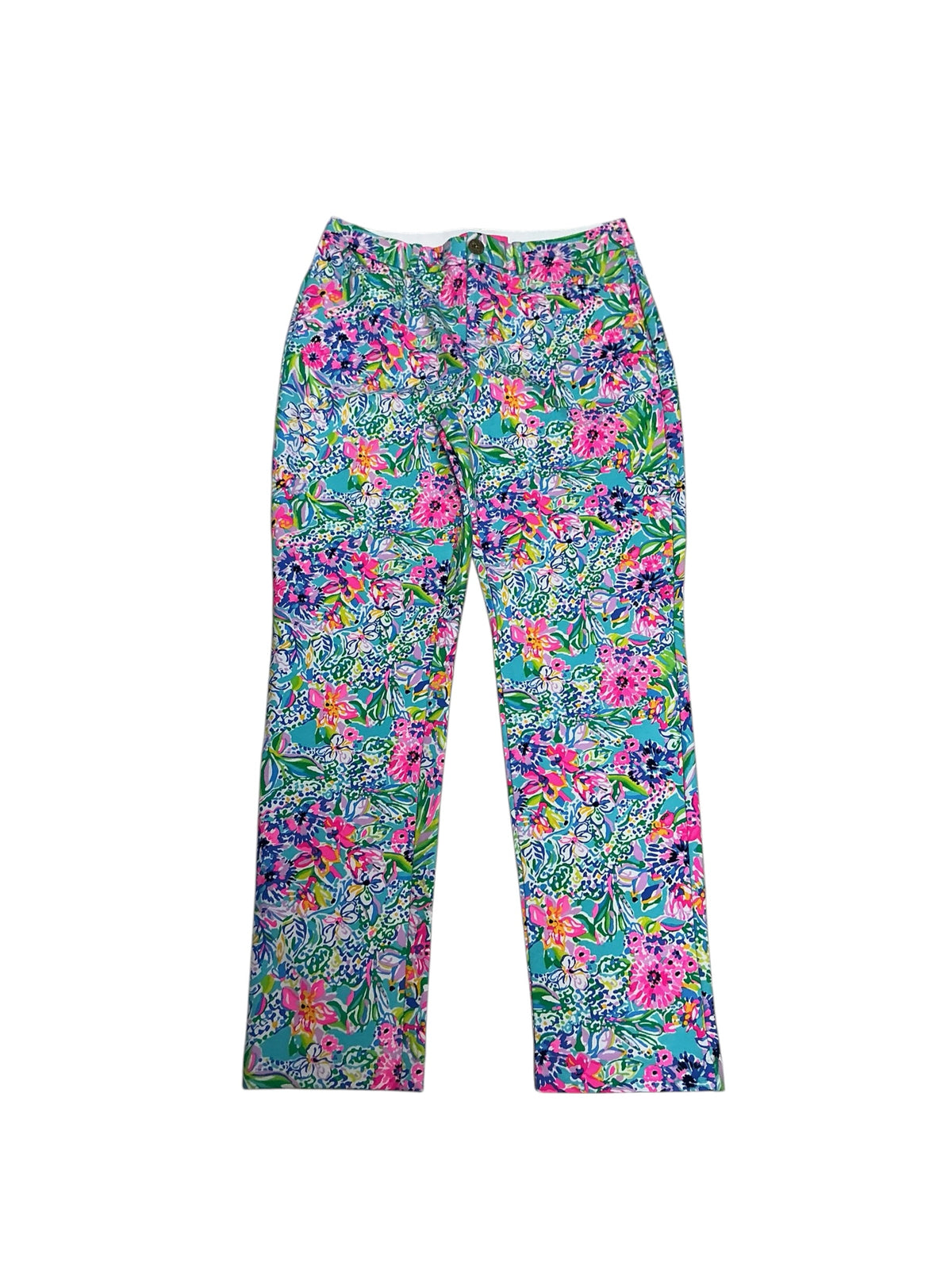 Lilly Pulitzer NWT Kelly Knit Pant Amalfi Blue Alligator Isle - Size 8