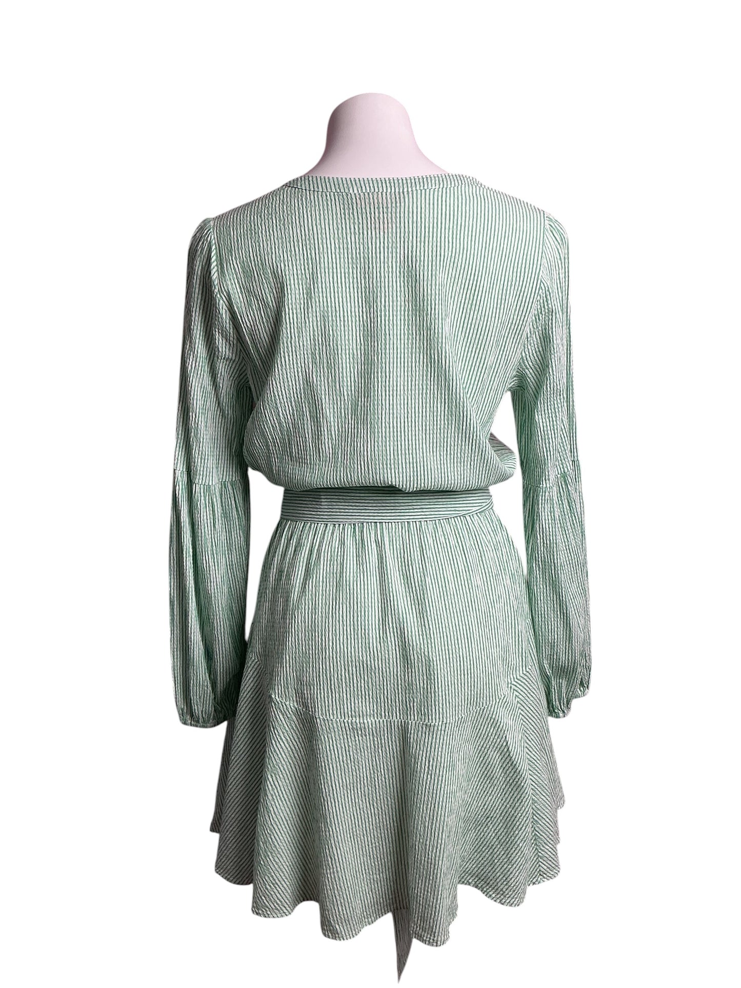 Lilly Pulitzer- Carla Long Sleeve Striped Dress Spearmint Harbour Stripe Size 8