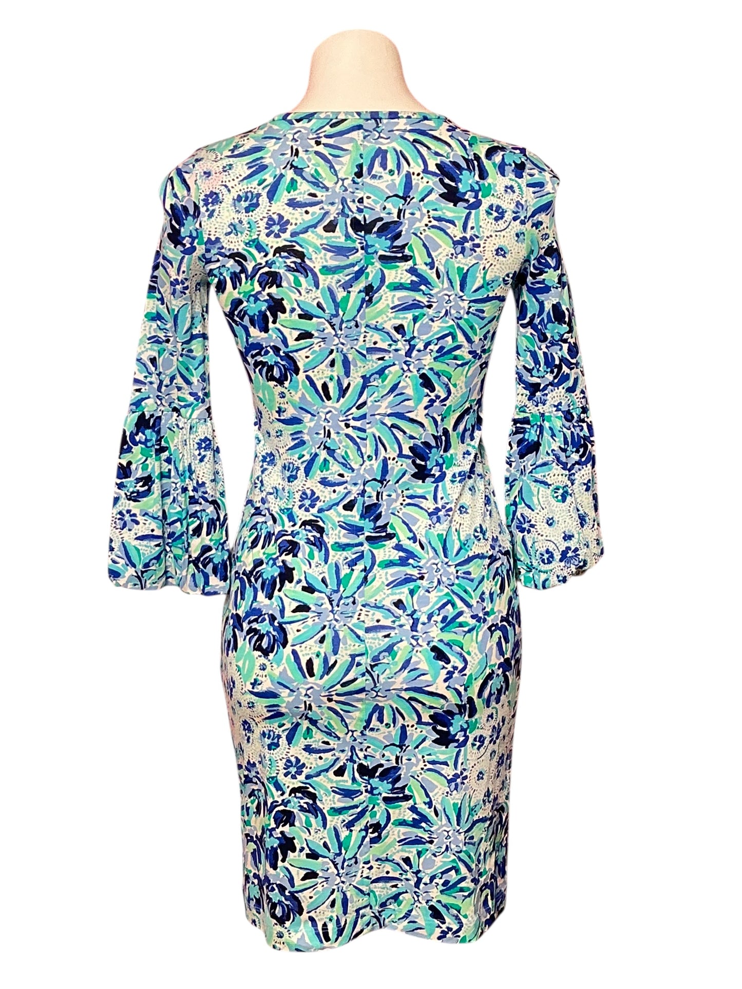 Lilly Pulitzer Carlile Dress - Iris Blue High Manetenance - Size XXS