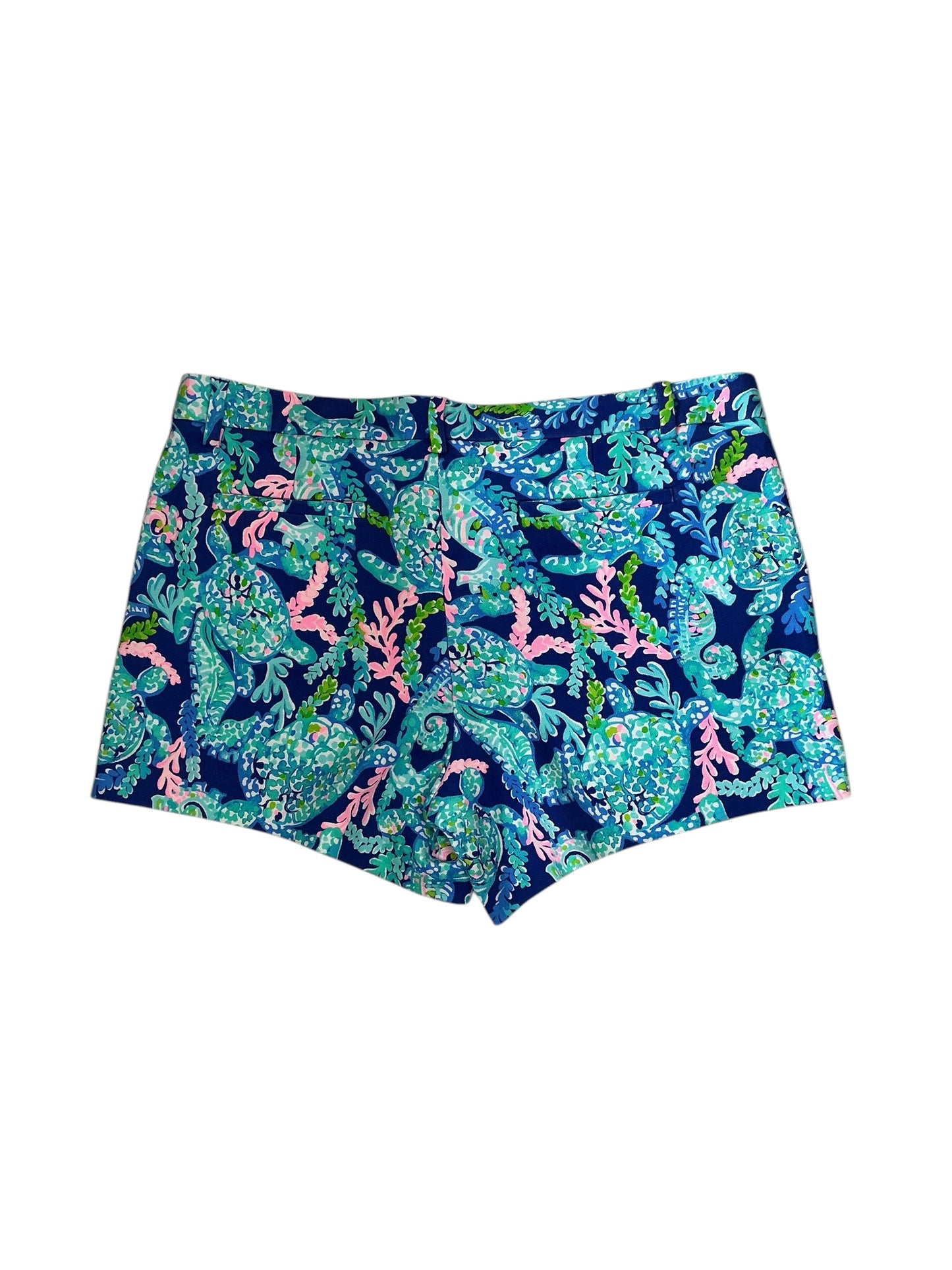 Lilly Pulitzer NWT Callahan Knit Short - Corsica Blue Turtle Villa - Size 16