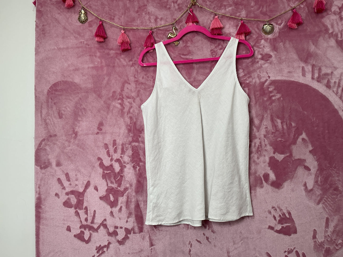 Lilly Pulitzer NWT Florin Sleeveless Linen Top Resort White - Size S