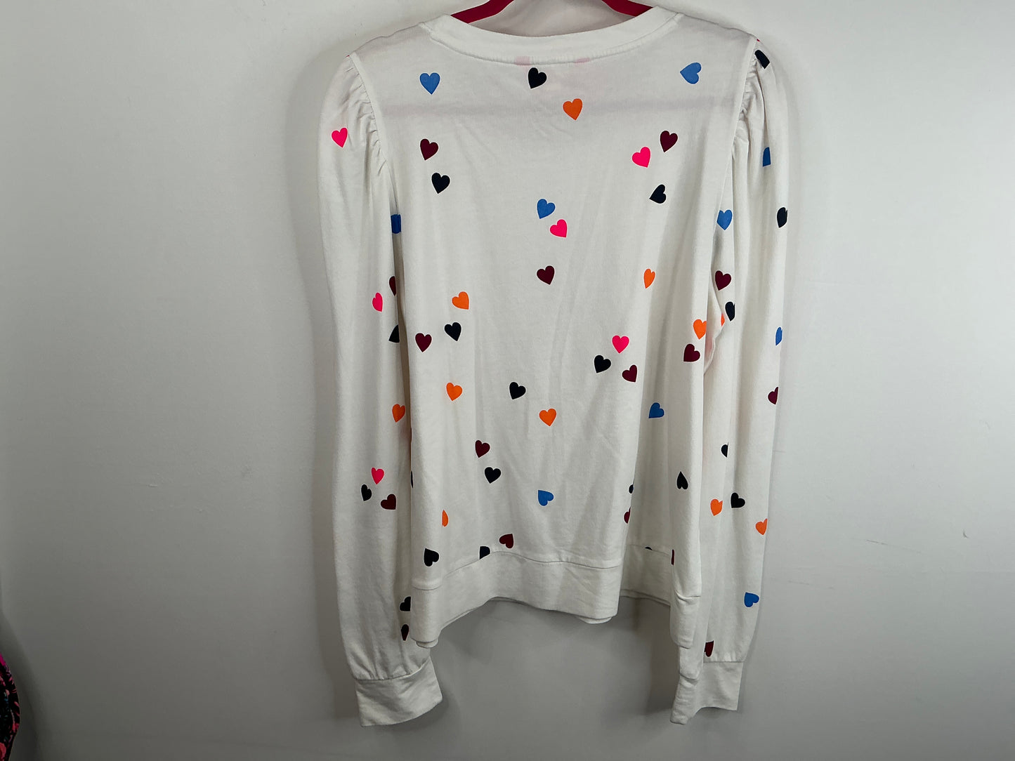 Lilly Pulitzer NWT Jansen Long Sleeve Sweatshirt Resort White Little Bit Of Love - Size XL