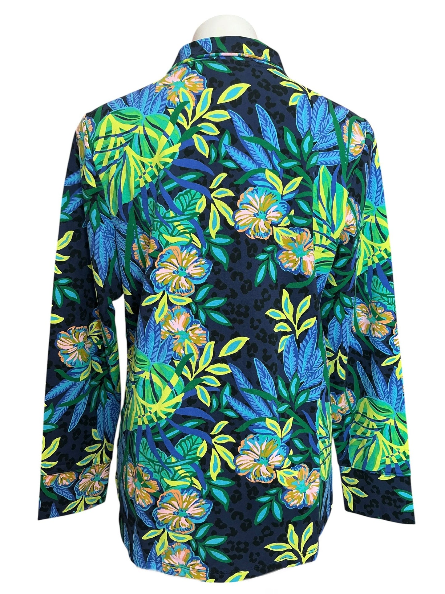 Lilly Pulitzer NWT Leona UPF 50+ Zip Up Top Multi The Hottest Spot - Size L
