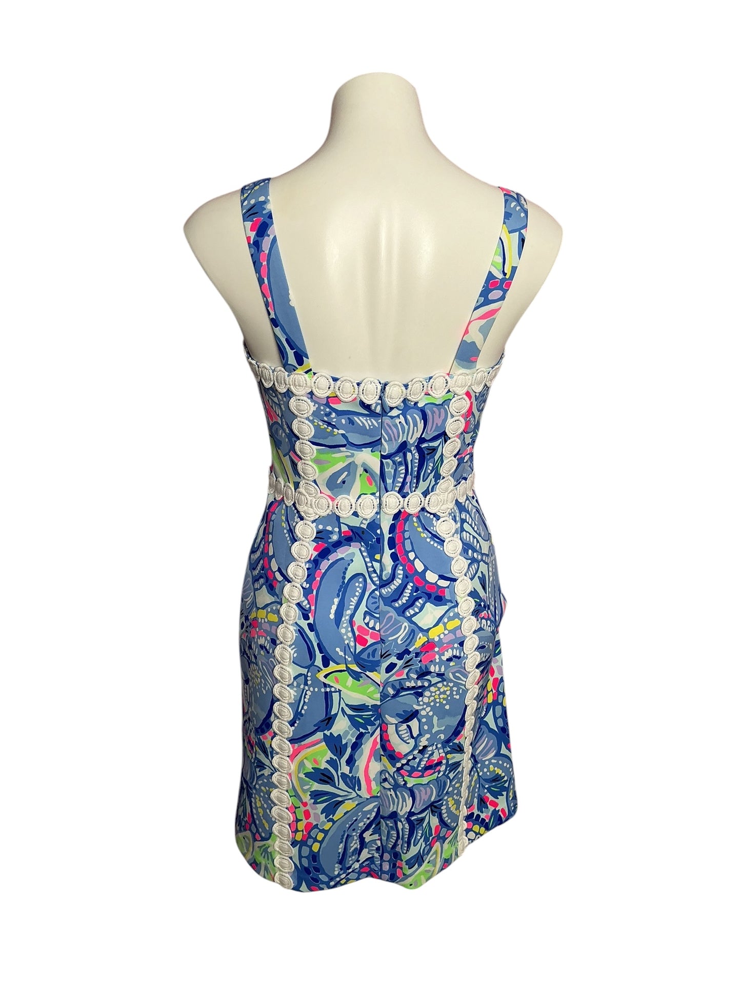 Lilly Pulitzer Janelle Shift Dress Blue Peri Pinch Pinch - Size 6