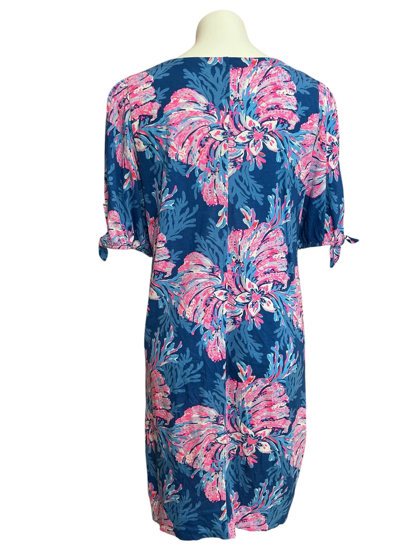 Lilly Pulitzer Easley Short Sleeve Dress Multi For The Fans - Size M