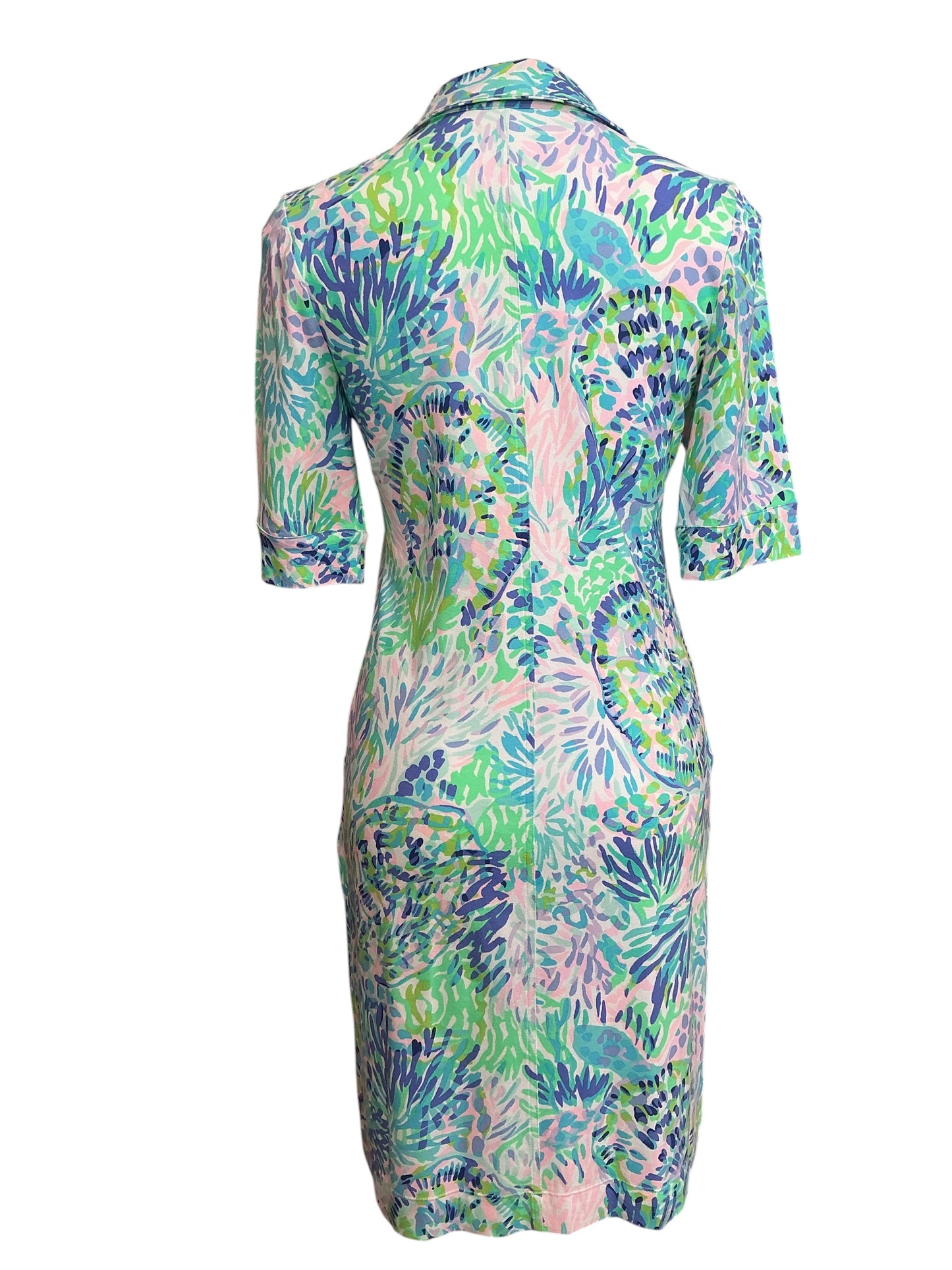 Lilly Pulitzer Quincey UPF 50+ Dress Resort White Shell Of A Party - Size S
