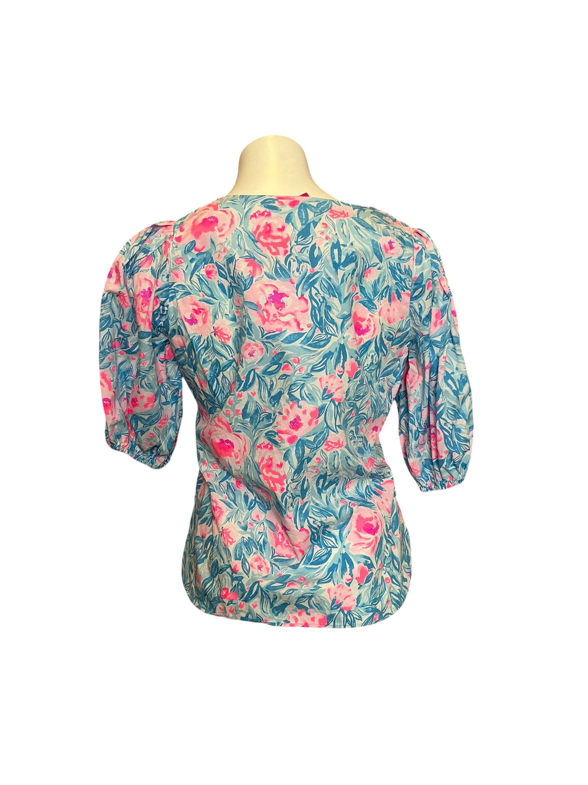 Lilly Pulitzer Ivee Top Bondi Blue My Little Peony - Size S