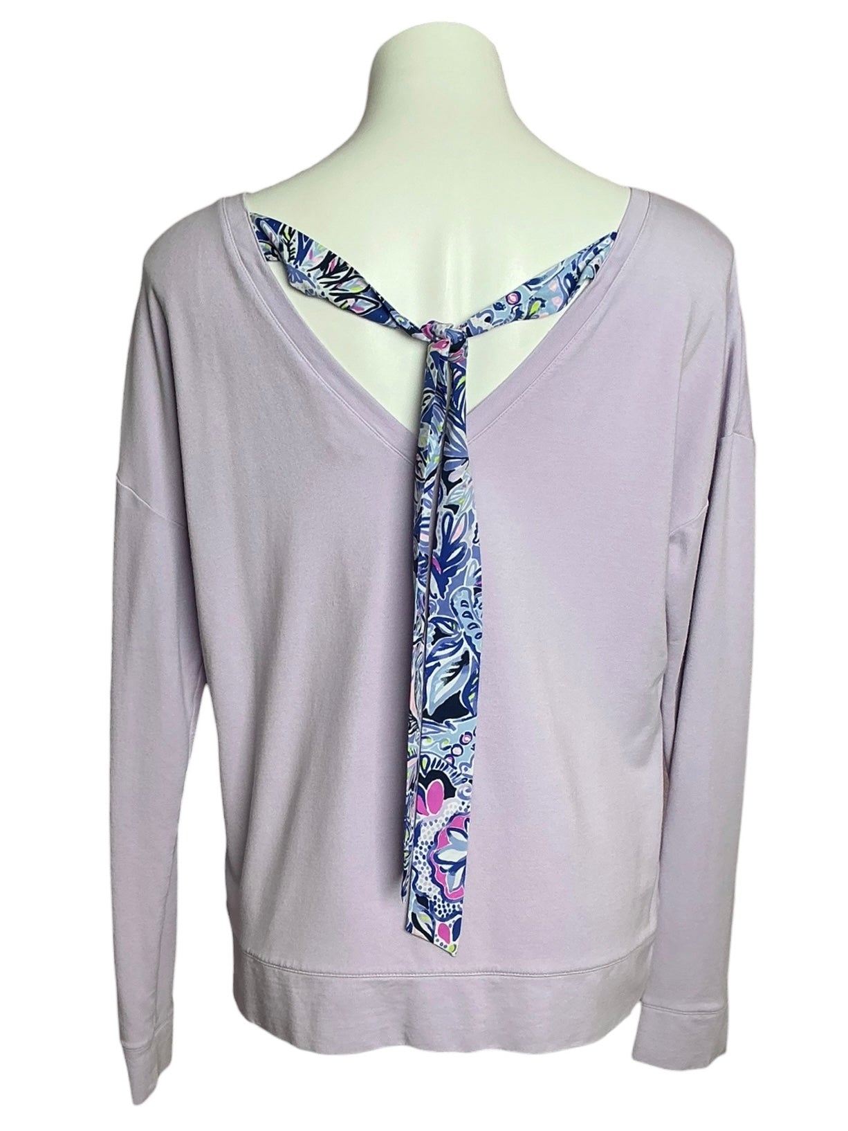 Lilly Pulitzer Tie-Back Sweatshirt Lavender - Size M
