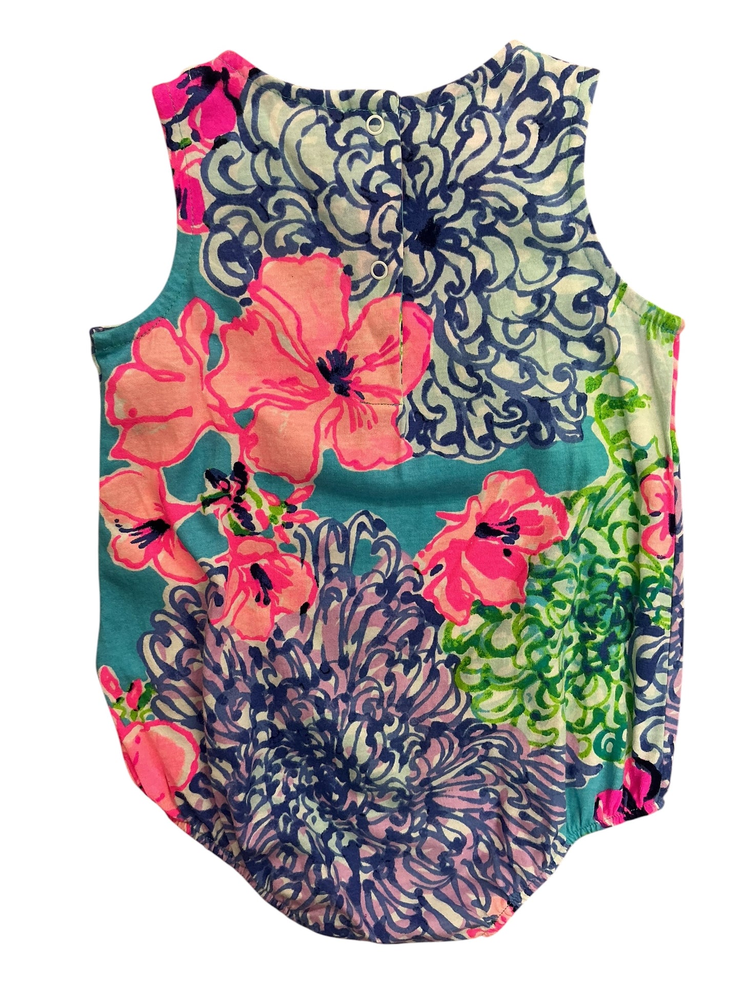 Lilly Pulitzer Kids Girls Lilly Baby Pearl Romper Special Delivery - Size 6-12 MO