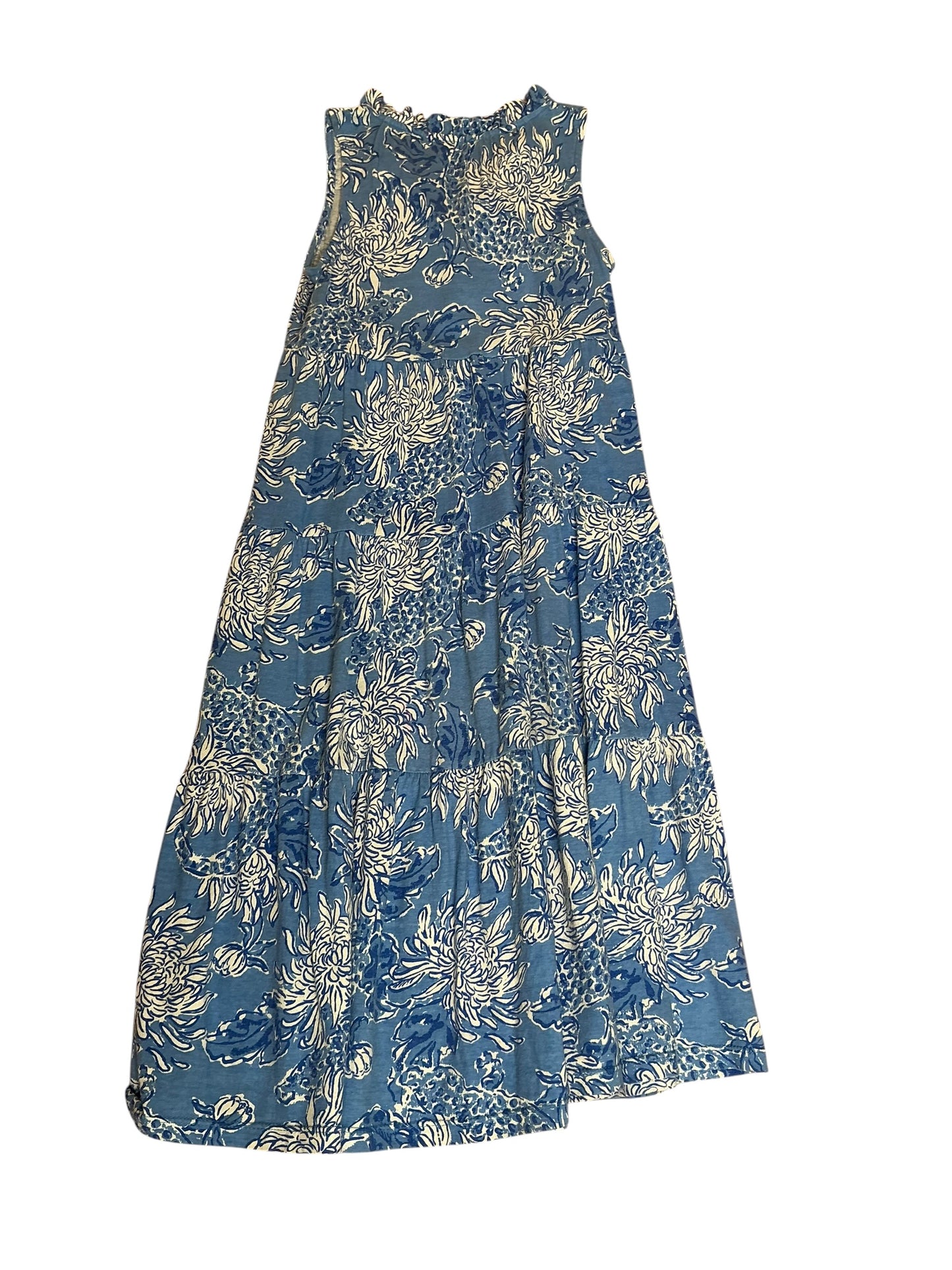 Lilly Pulitzer Girls Mini Malone Dress Boca Blue Croc and Lock It - Size S