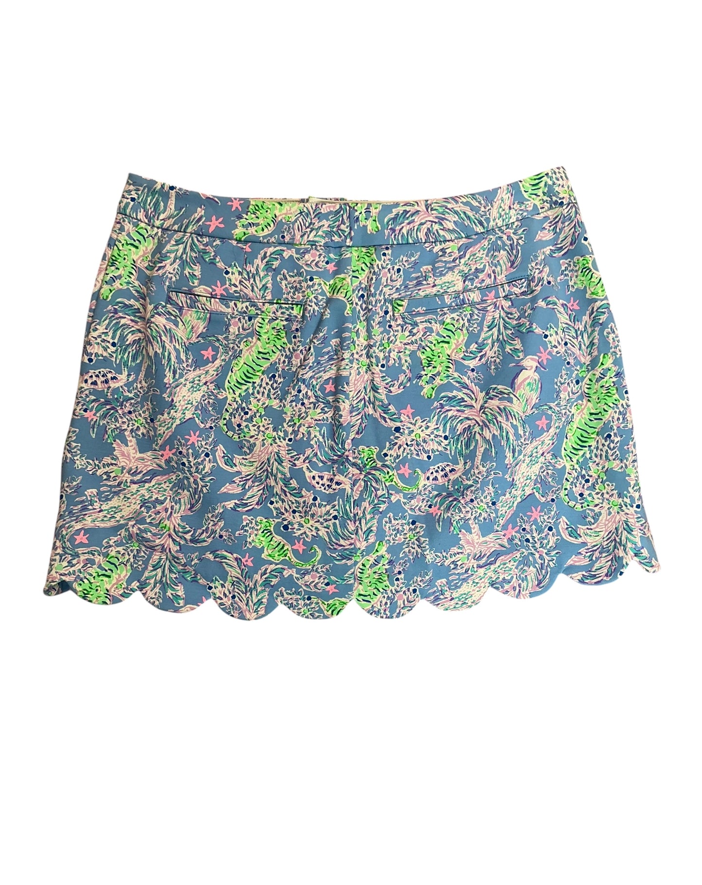 Lilly Pulitzer Colette Scalloped Skort Blue Peri The Turtle Package - Size 8