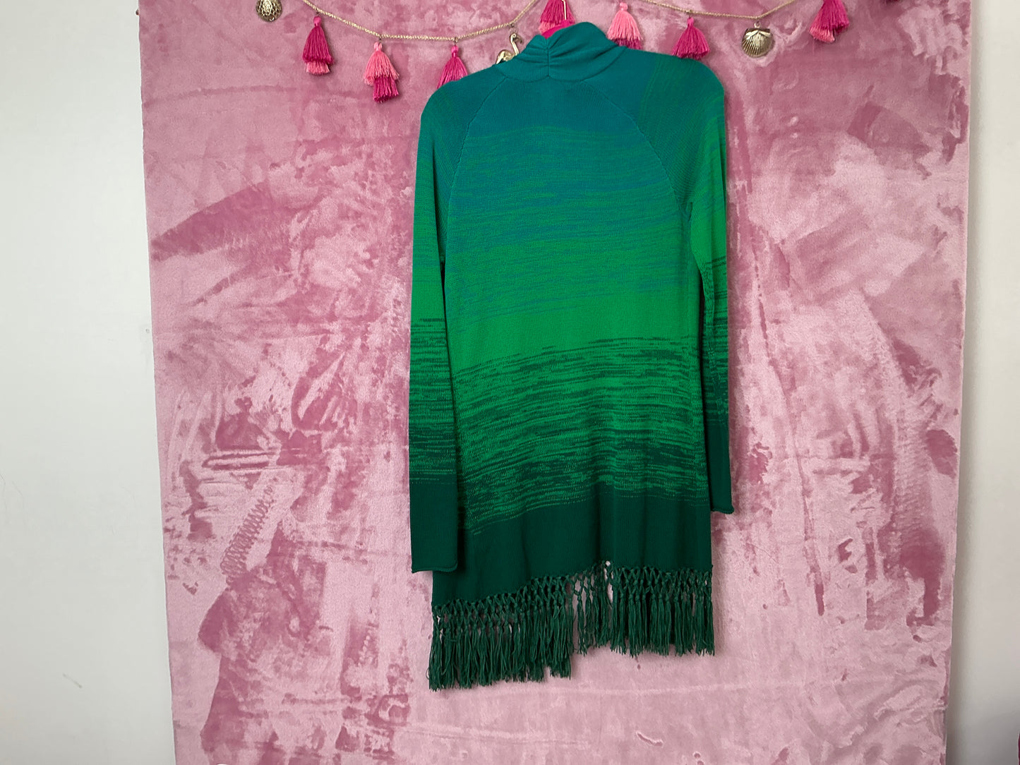 Lilly Pulitzer NWT Tatum Ombré Cardigan Evergreen Marled Ombré - Size S