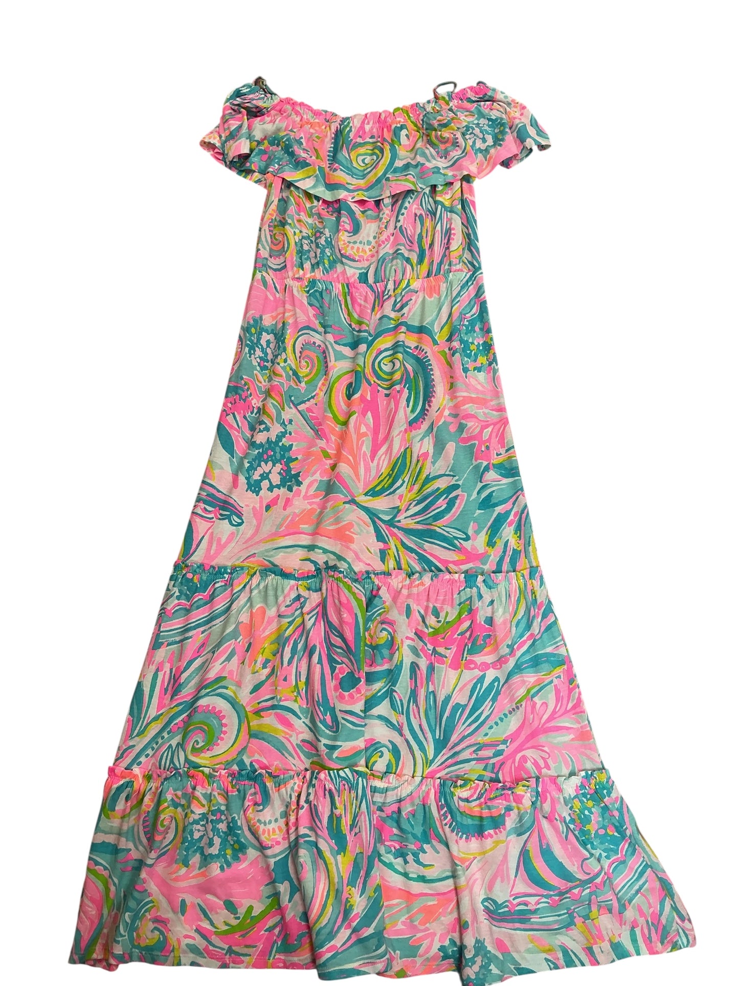 Lilly Pulitzer Girls Seraphina Maxi Dress Carnivale Resort - Size XL 12-14