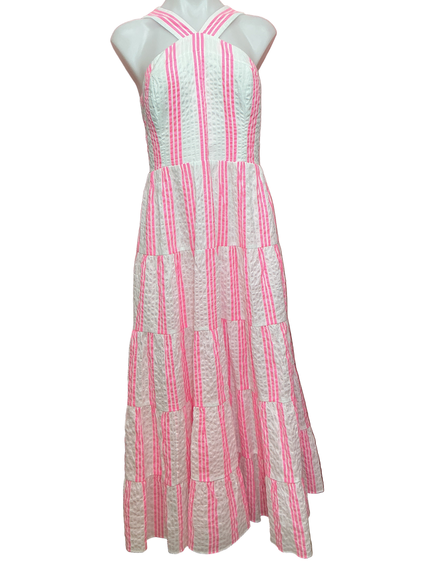 Lilly Pulitzer NWT Jenette Striped Halter Havana Pink Sails And Stripes Seer - Size 4