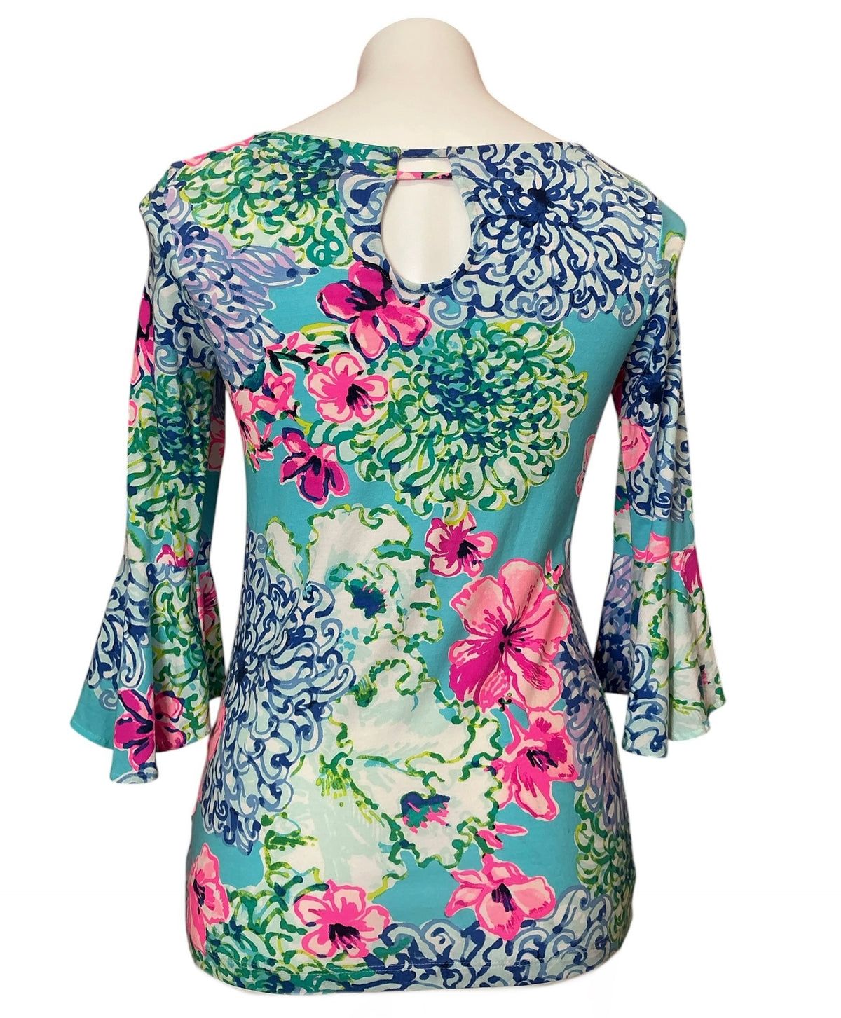 Lilly Pulitzer Fontaine Bell Sleeve Top Special Delivery - Size XXS