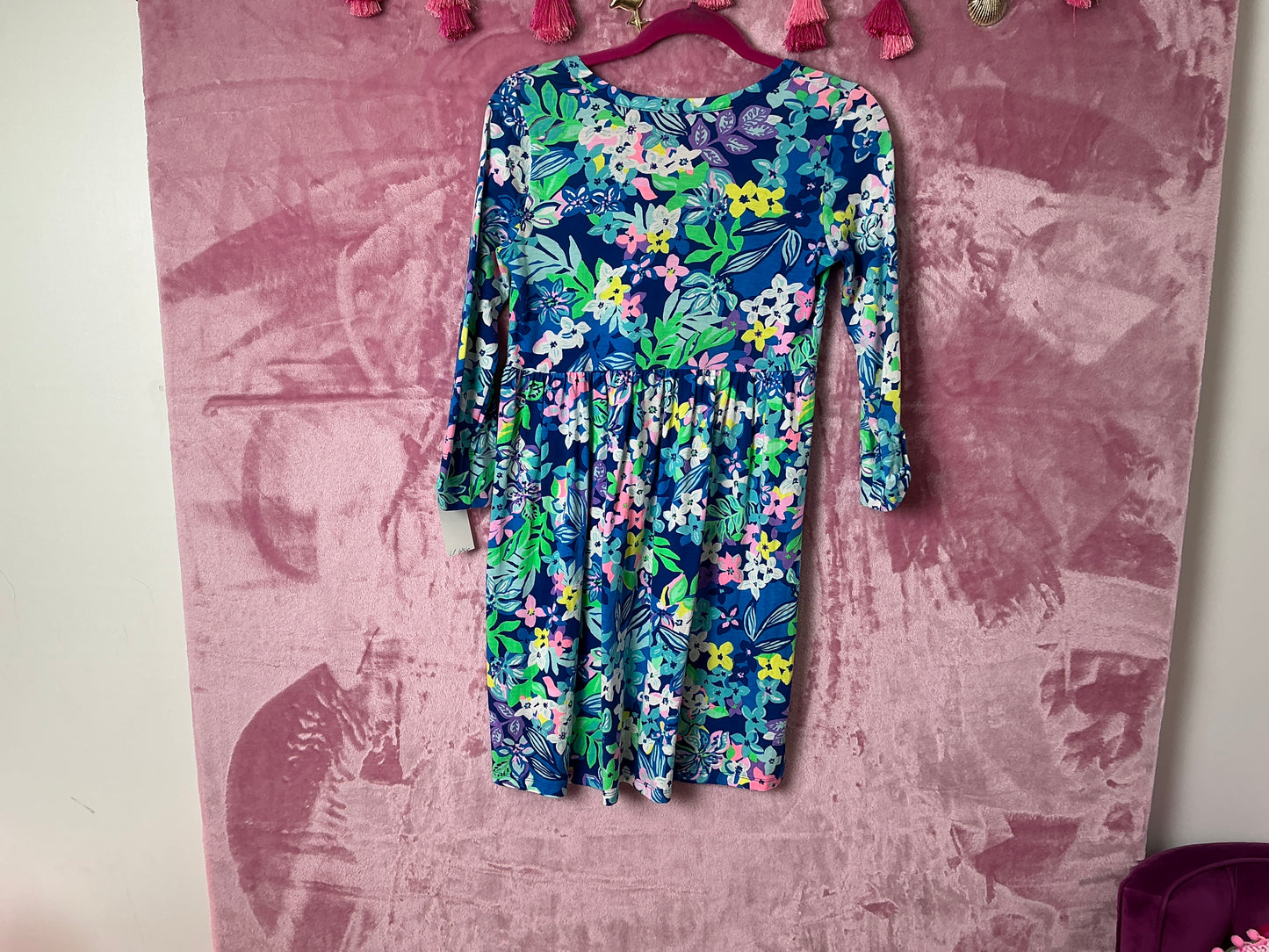 Lilly Pulitzer Loran Dress - Borealis Blue Social Sunset - Size XXS
