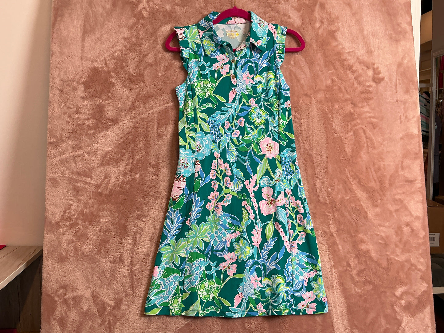 Lilly Pulitzer NWT -Silvia Dress UPF 50+ - Multi Hot On The Vine - Size XS