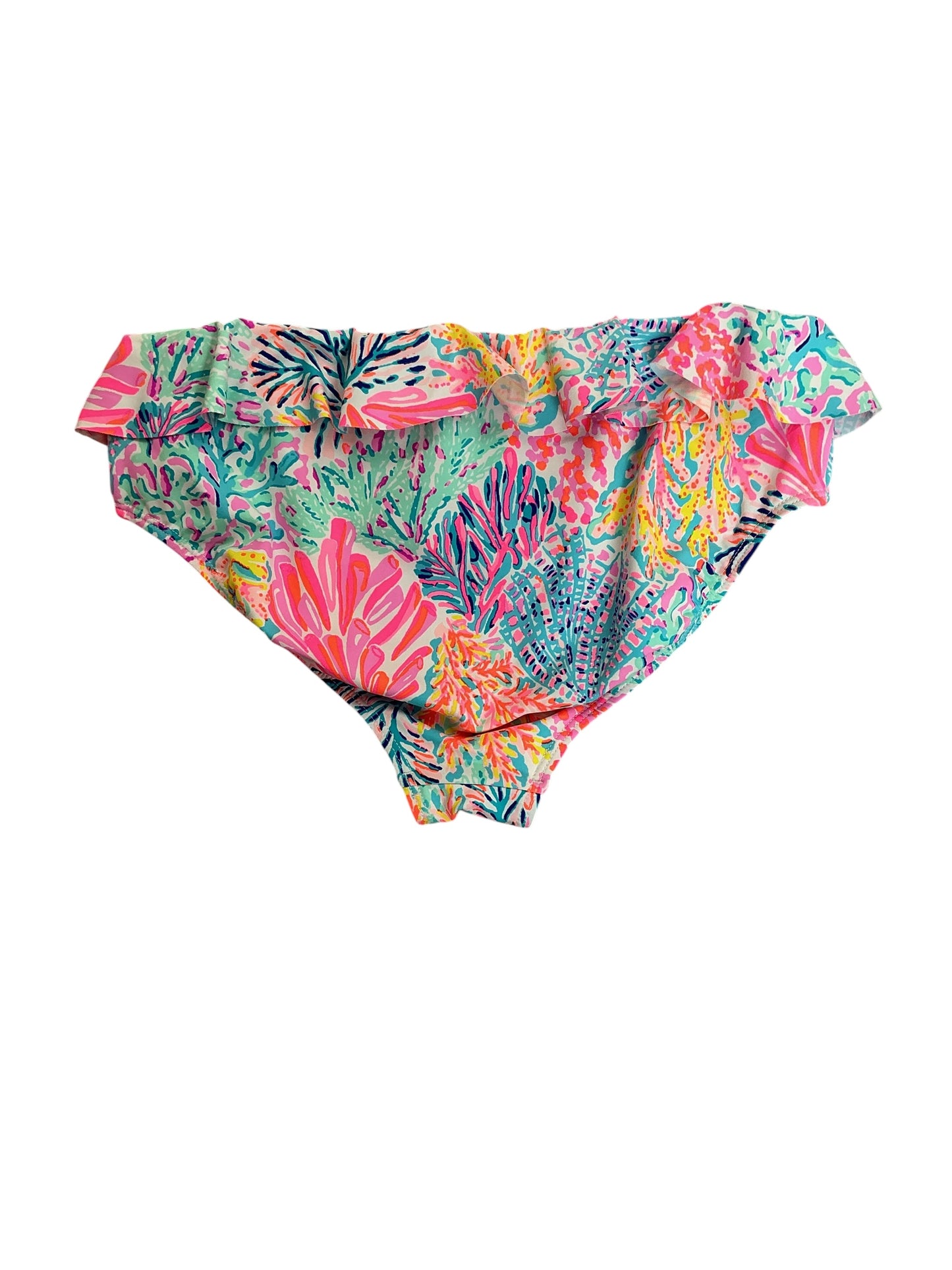 Lilly Pulitzer Kids Girls Monaco Hipster Ruffle Bikini Bottom Multi Splashdance - Size 14