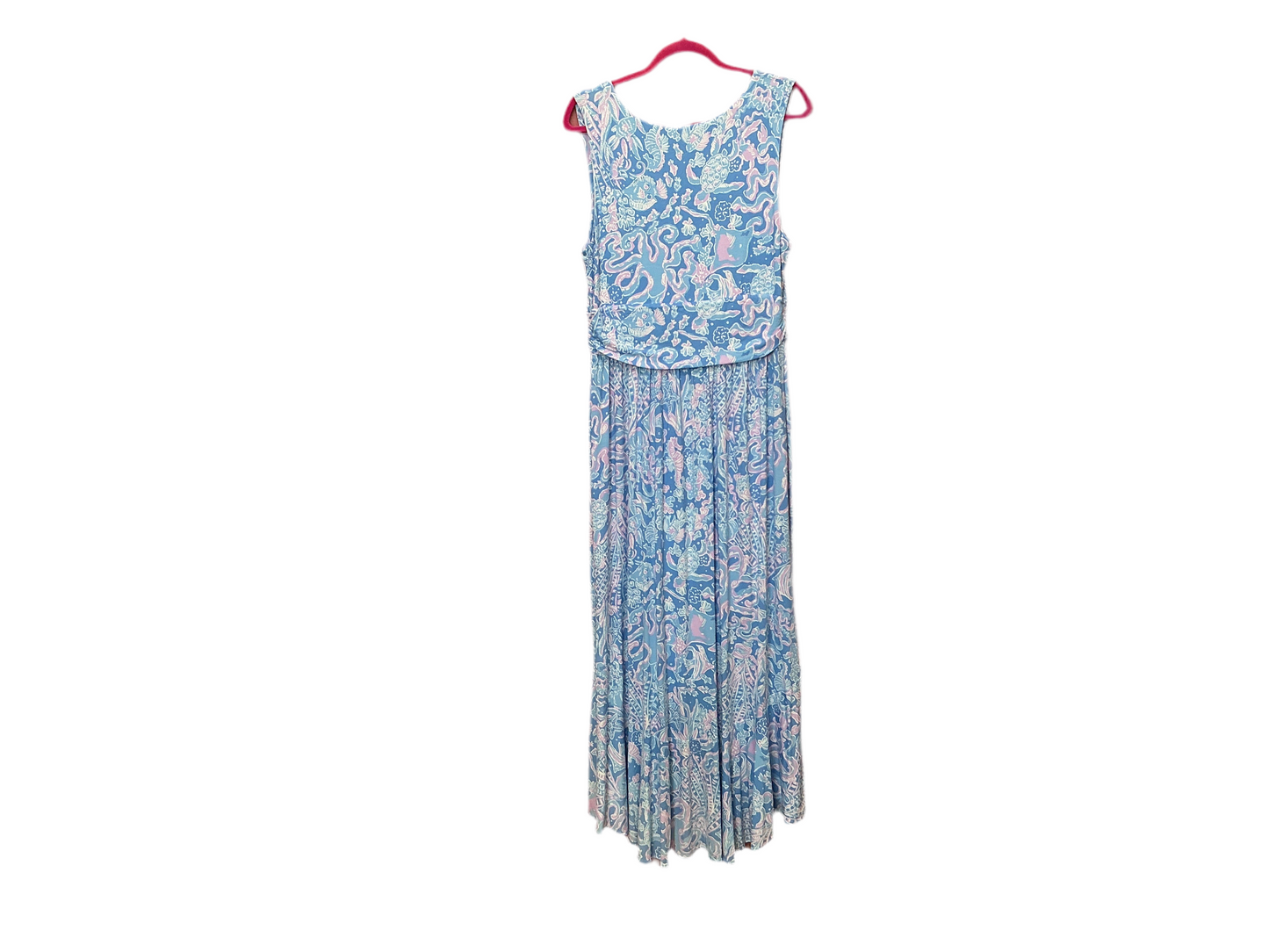 Lilly Pulitzer NWT Moana Maxi Dress Boca Blue Sea What I Sea - Size L