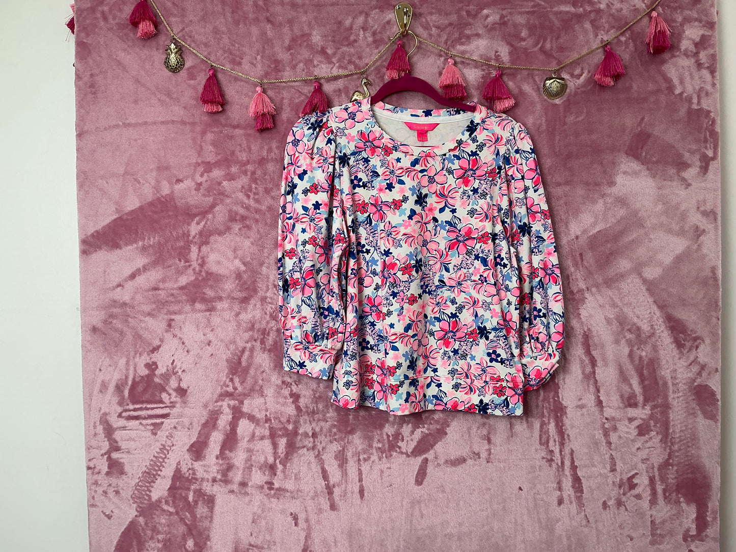 Lilly Pulitzer NWT Corden Sweatshirt Resort White Party Like A Lobstar - Size S