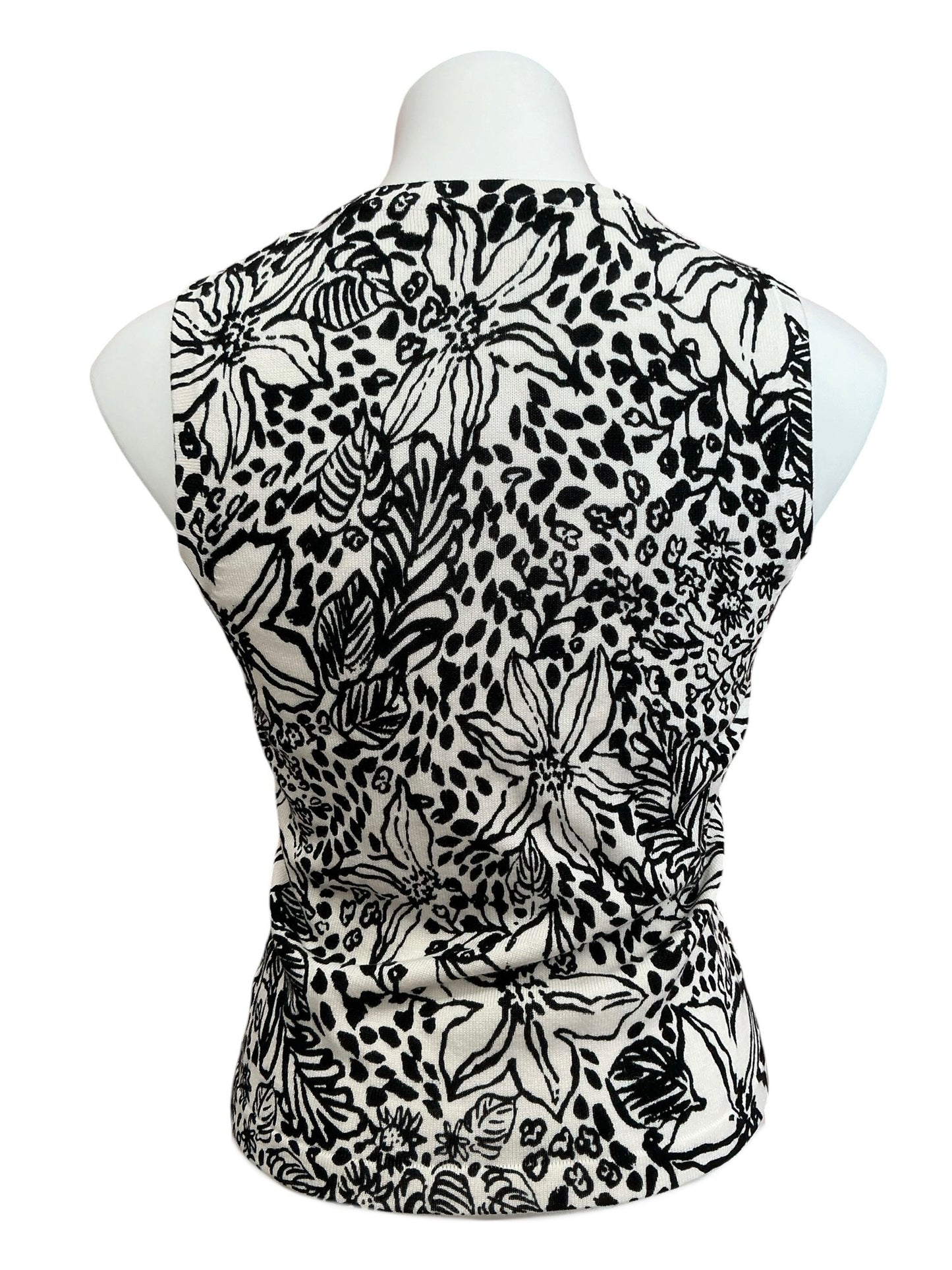 Lilly Pulitzer NWT Fairley Sweater Shell Top Onyx Lots To Spot - Size XS