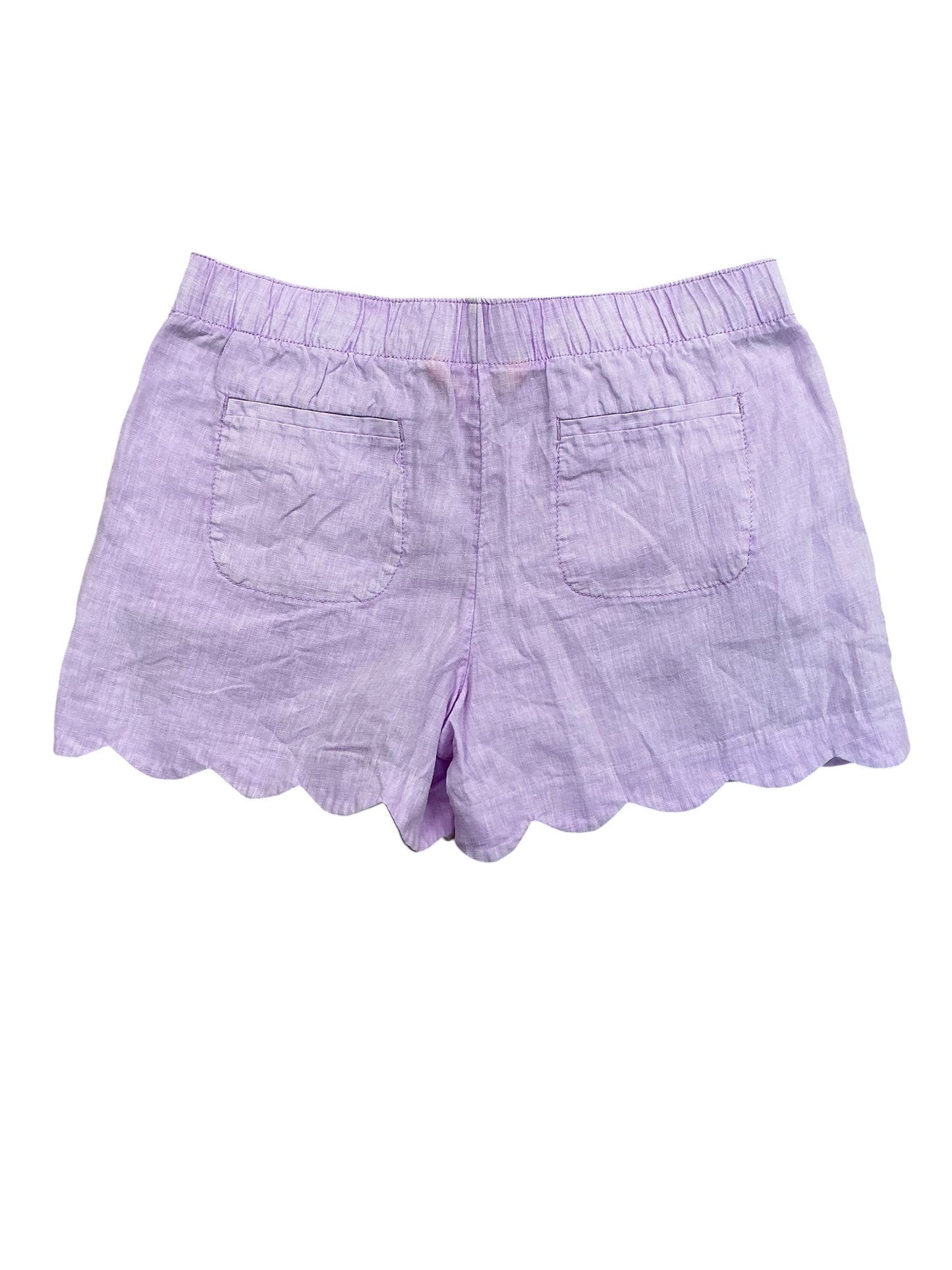 Lilly Pulitzer Brea Linen Scallop Shorts Purple Iris - Size M
