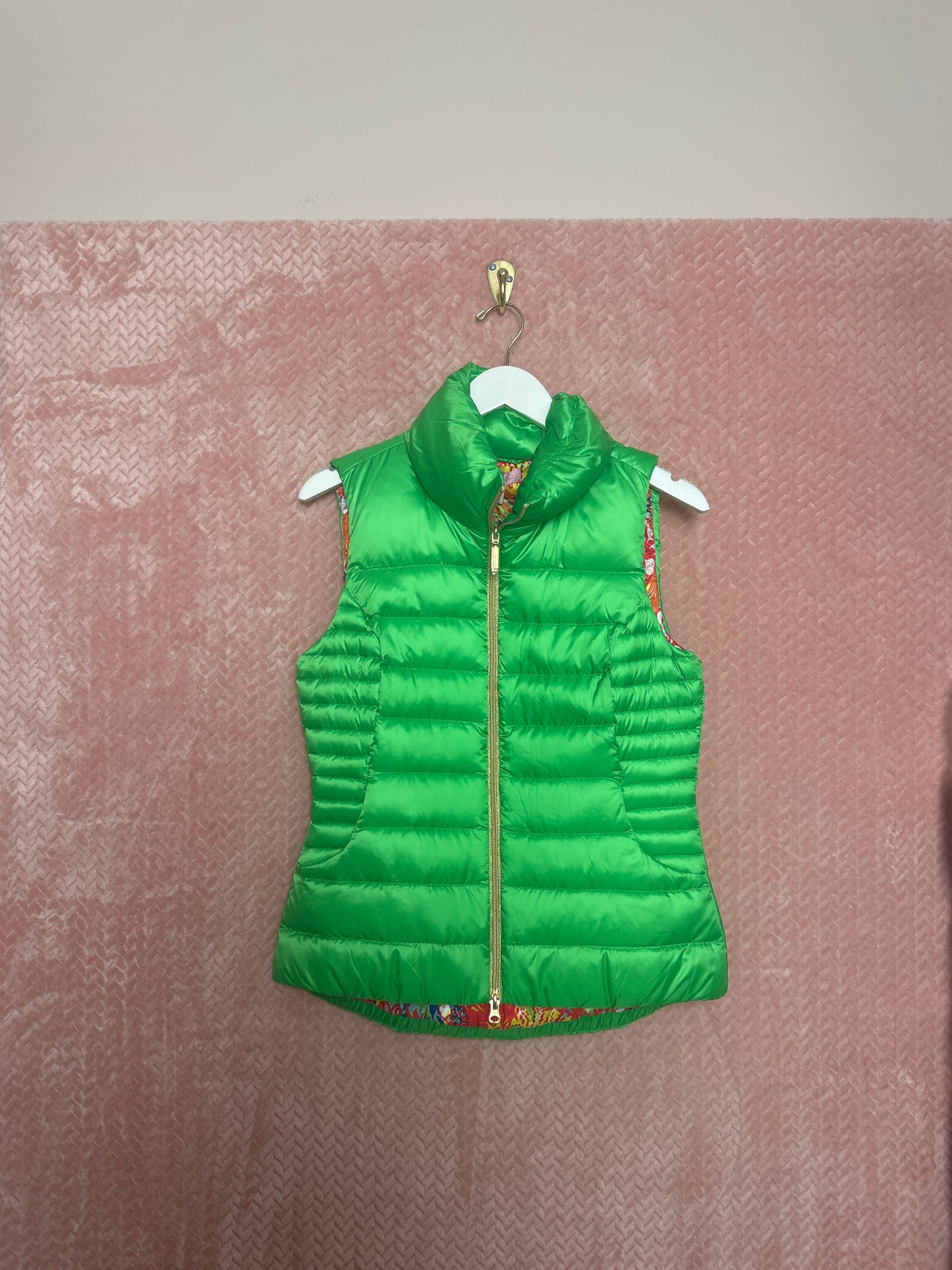 Lilly Pulitzer NWT Allie Packable Vest Prep Green - Size M