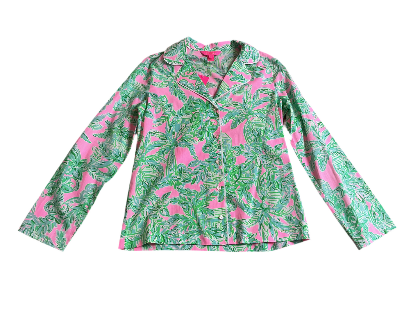 Lilly Pulitzer NWT - PJ Woven Top - Mandevilla B Pink Sand Paradise - Size S