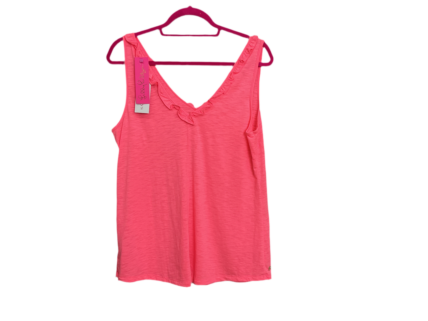 Lilly Pulitzer GiGi Ruffle Top, Sunrise Coral Size Lilly Pulitzer