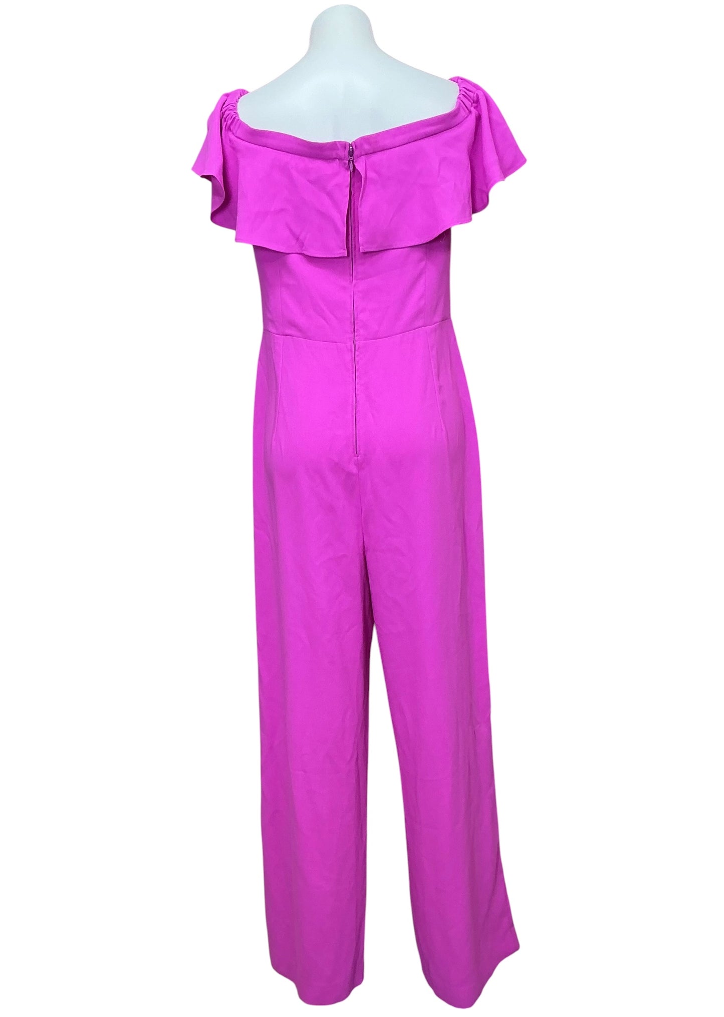 Lilly Pulitzer NWT AS IS Jood Off The Shoulder Jumpsuit Wild Fuchsia - Size 14